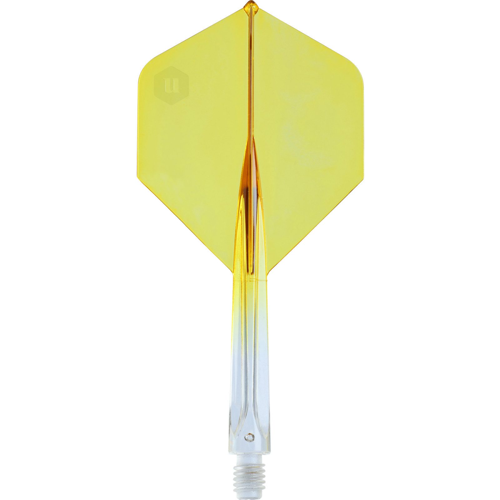 unicorn Dart-Flights Unicorn FORGE, All in One Shaft, Medium, Clear Gelb