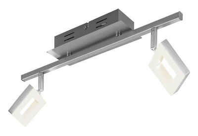 casa NOVA LED Deckenstrahler REAL, 2-flammig, B 36 cm, Aluminium, Dimmfunktion, LED fest integriert, Warmweiß