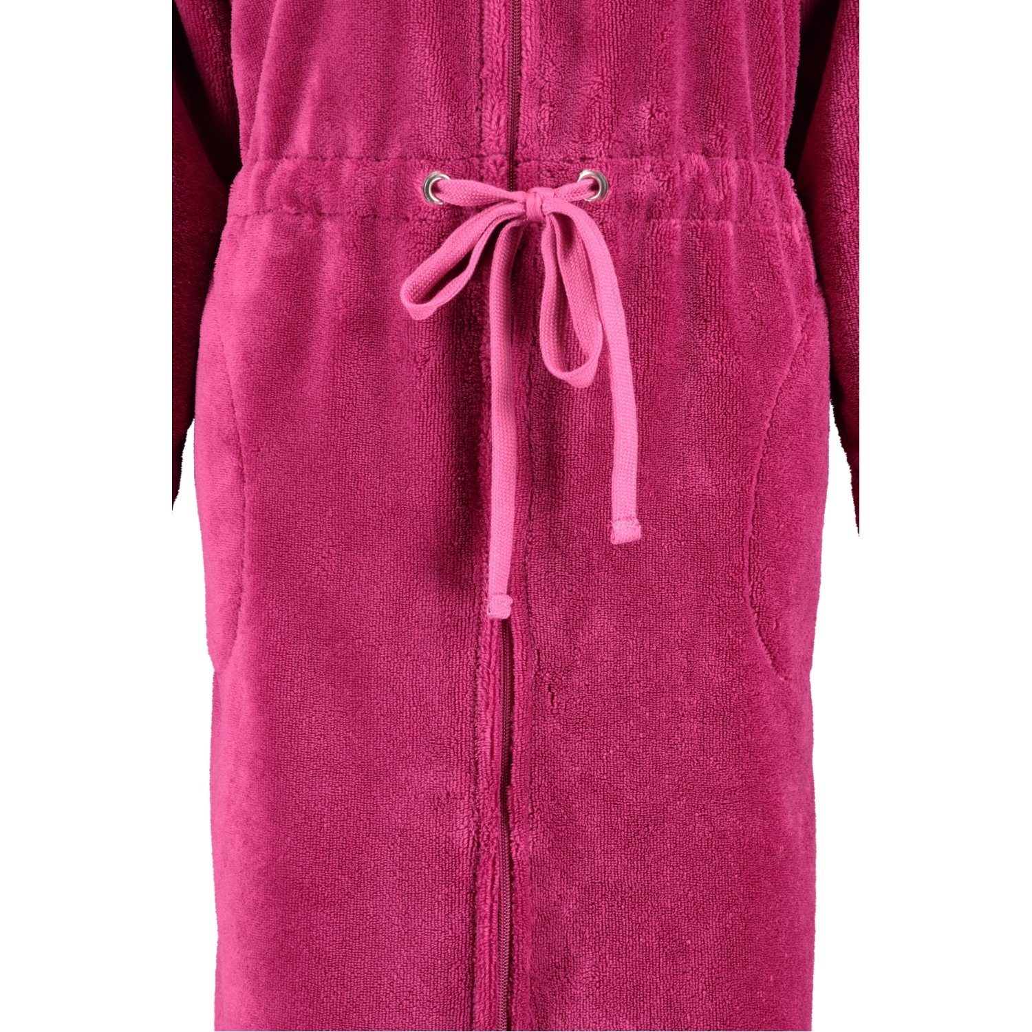 Reißverschluss, Cawö pink Cawö Home Baumwollmischung, Kurzform, Damenbademantel Reißverschluss 822, 22