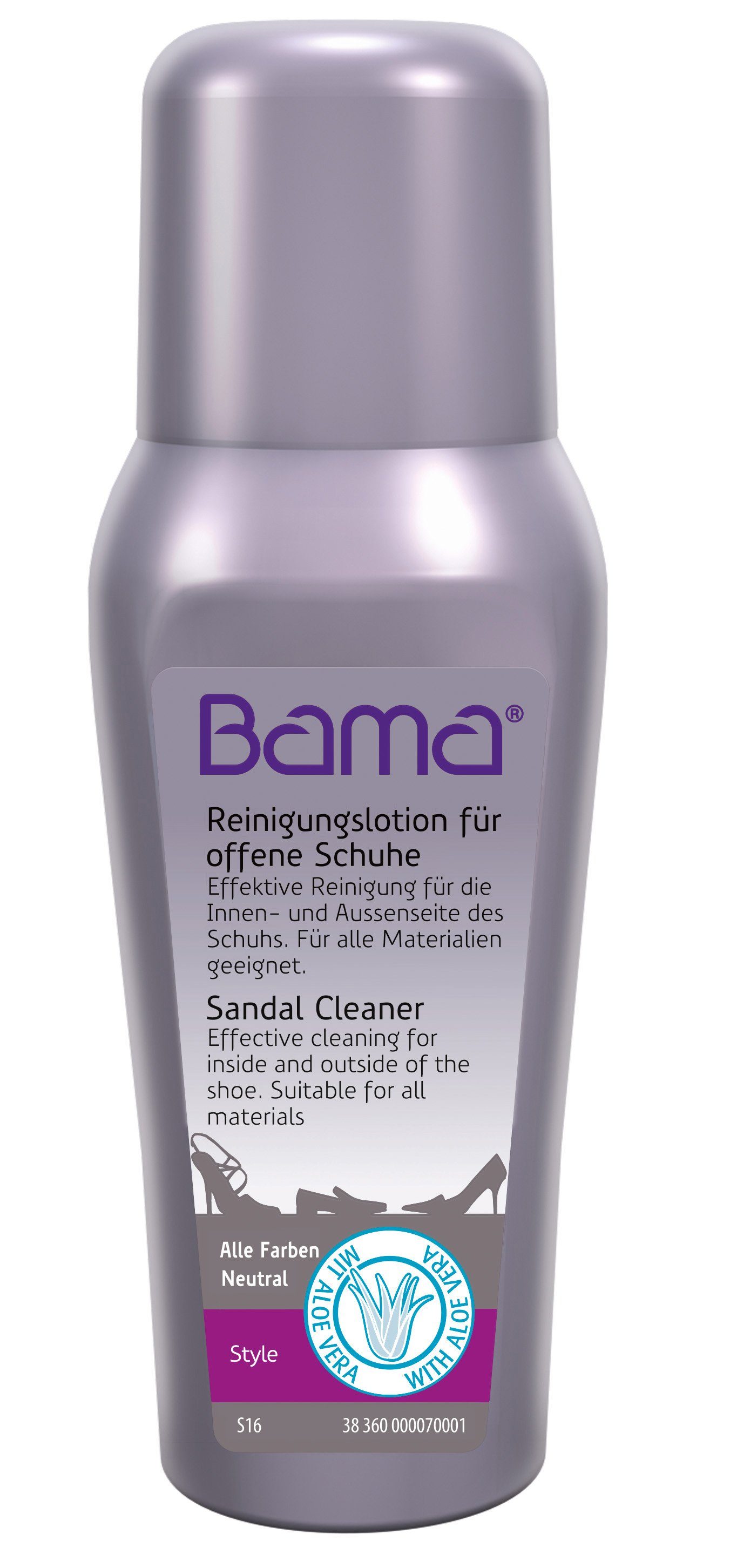 BAMA Group Schuhputzbürste Sandal Cleaner - Reinigungslotion für offene Schuhe mit Aloe Vera