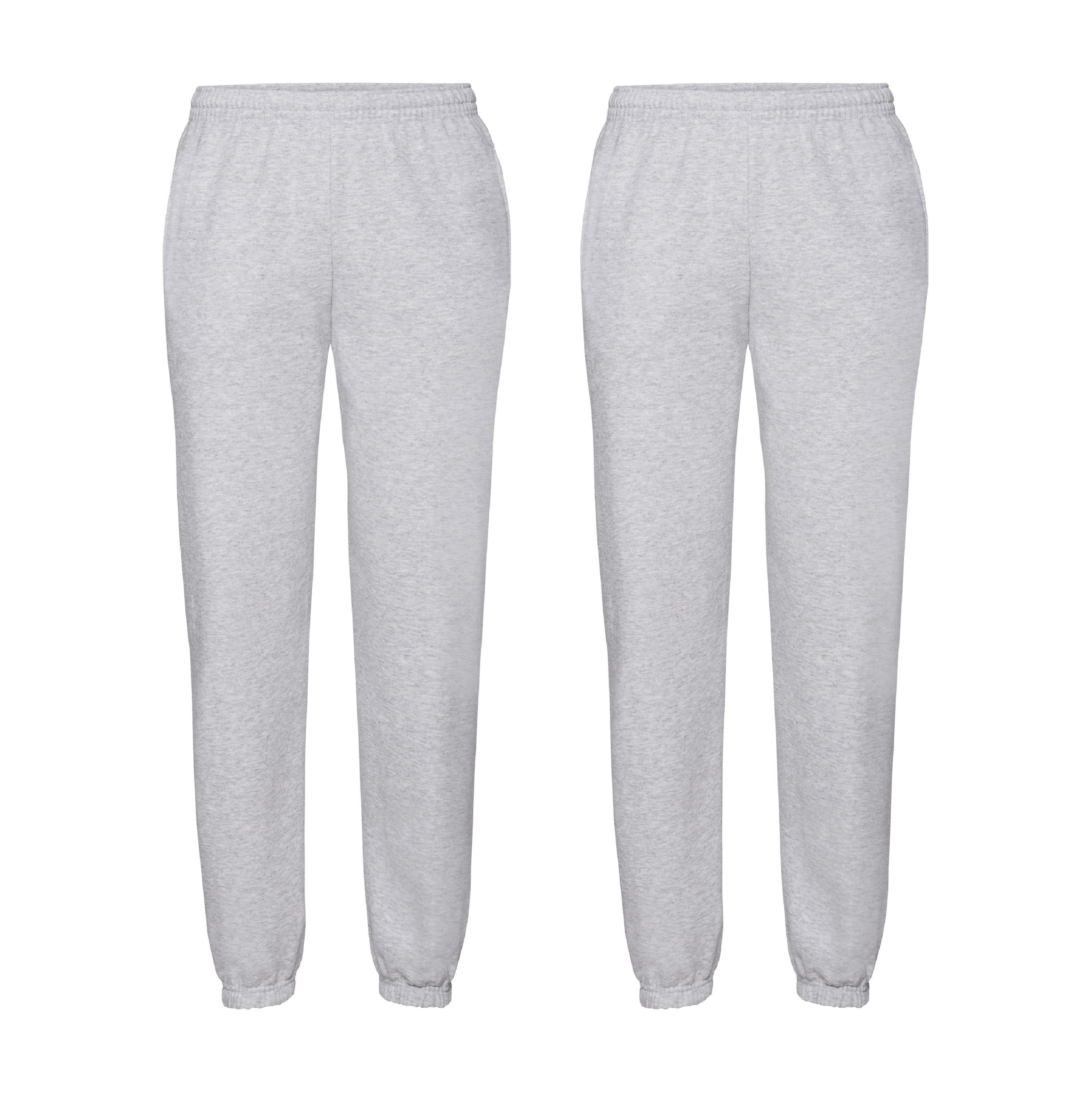 Fruit of the Loom Homewearhose Classic Elasticated Cuff Jog Pants graumeliert