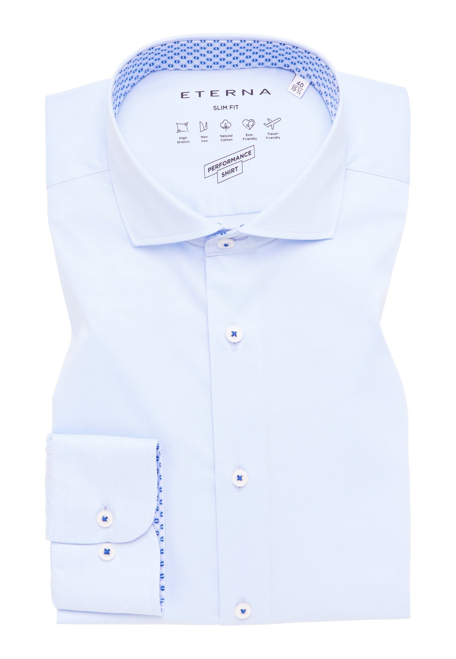Eterna Langarmhemd SLIM FIT NON IRON (bügelfrei)