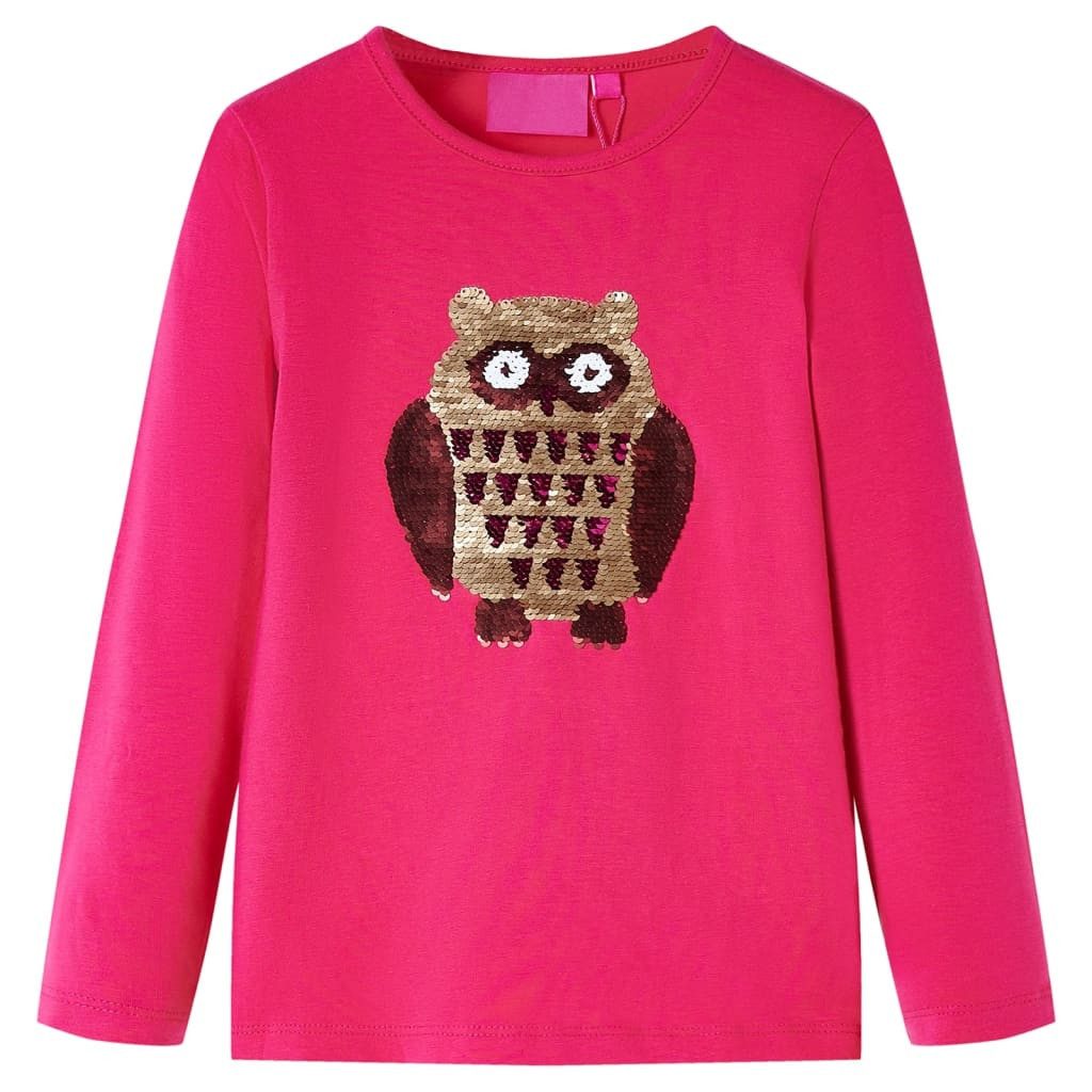 Langarmshirt Kinder-Langarmshirt Knallrosa 116