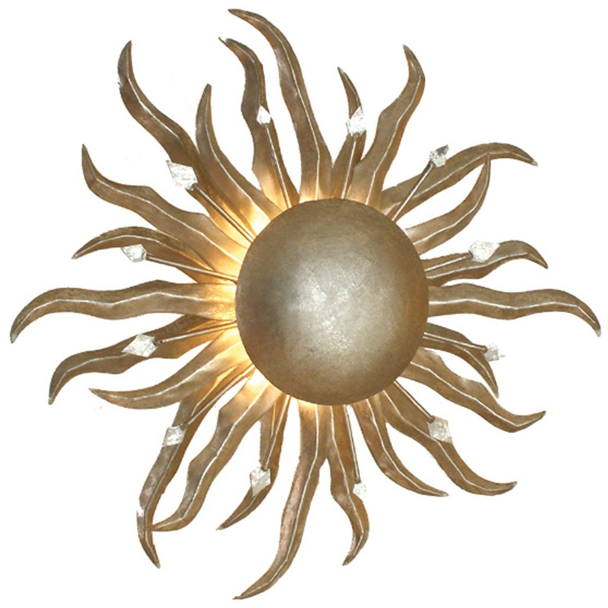 Holländer Wandleuchte Sonne Piccola Eisen Silber