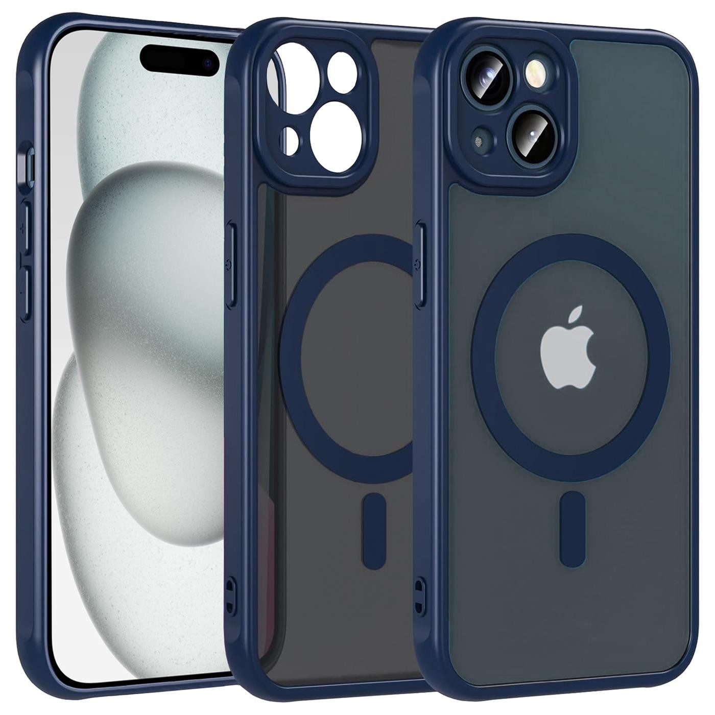 CoolGadget Handyhülle für Apple iPhone 15 6,1 Zoll, Kamera Schutz Hülle Silikon Hard Case Schutzhülle für Magsafe Zubehör