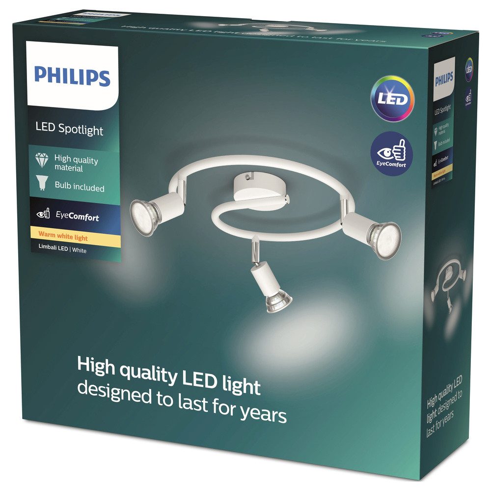 Philips Deckenleuchte Philips Limbali 8720169340725 LED-Deckenstrahler LED 13.8 W Weiß