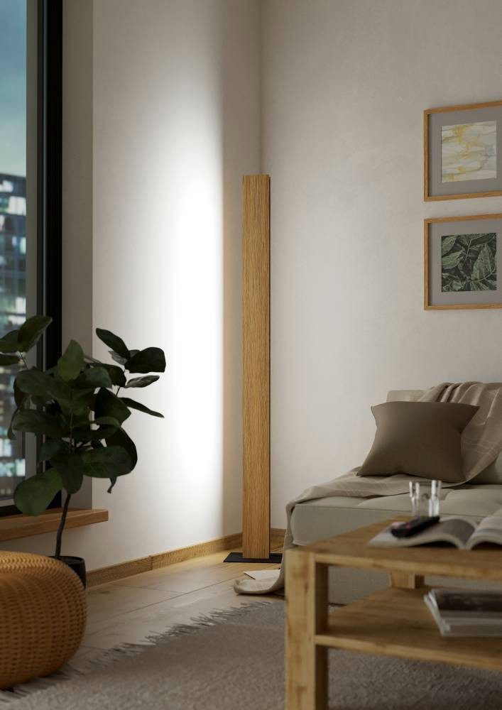 EGLO Stehlampe ANCHORENA-Z, Bluetooth, CCT - über Fernbedienung, Dimmfunktion, Ein-/Ausschalter, Farbsteuerung, Farbwechsel, Memoryfunktion, Nachtlichtfunktion, RGB, Smart Home, Weckerfunktion, dimmbar über Fernbedienung, mehrere Helligkeitsstufen, LED wechselbar, Farbwechsler, Timer, App / Sprachsteuerung Alexa, 150 cm, exkl. Fernbedienung