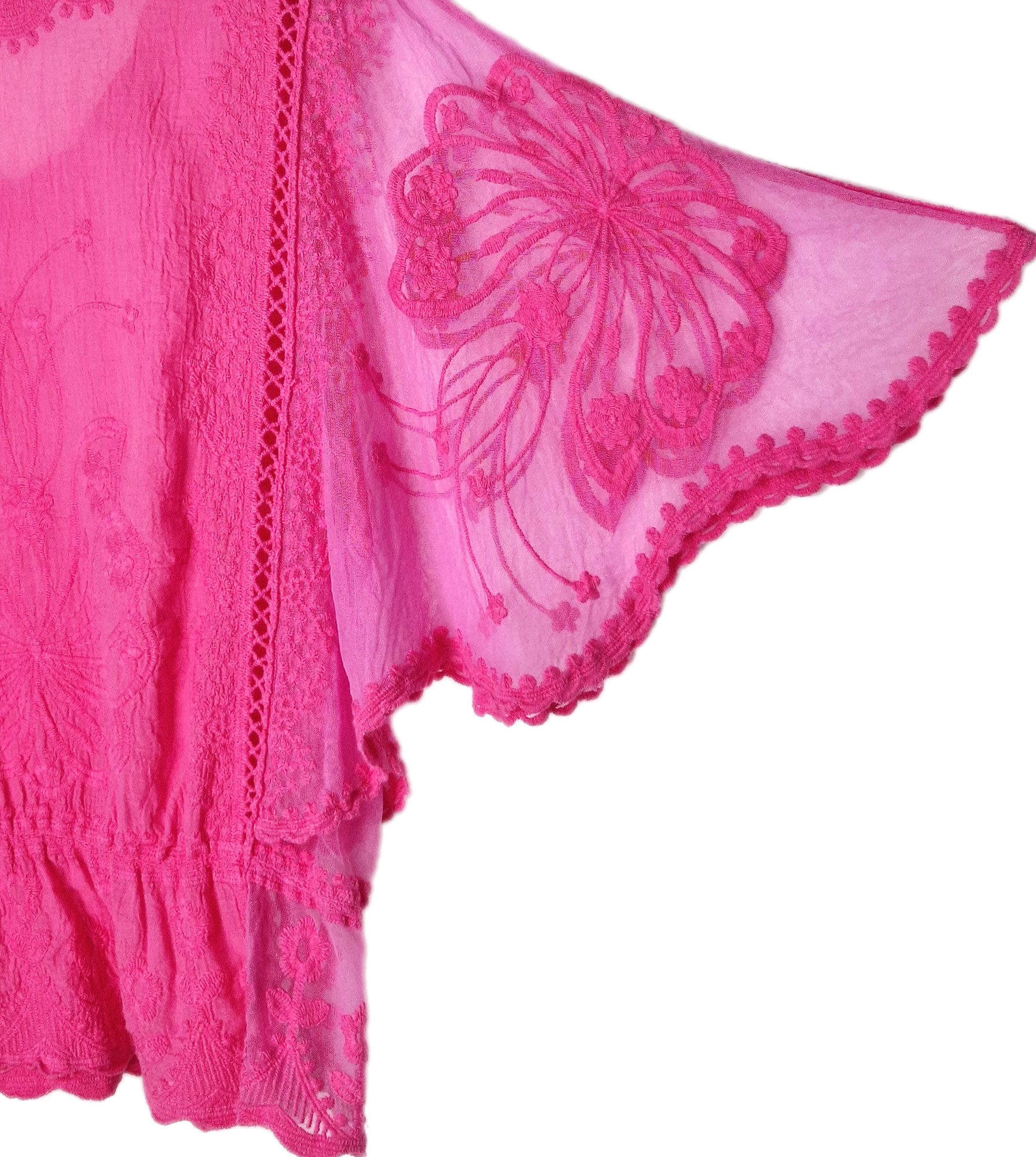 Spitzenbluse Damen Sommerbluse mit Spitze Kurzarm Oberteil Einfarbig Transparent