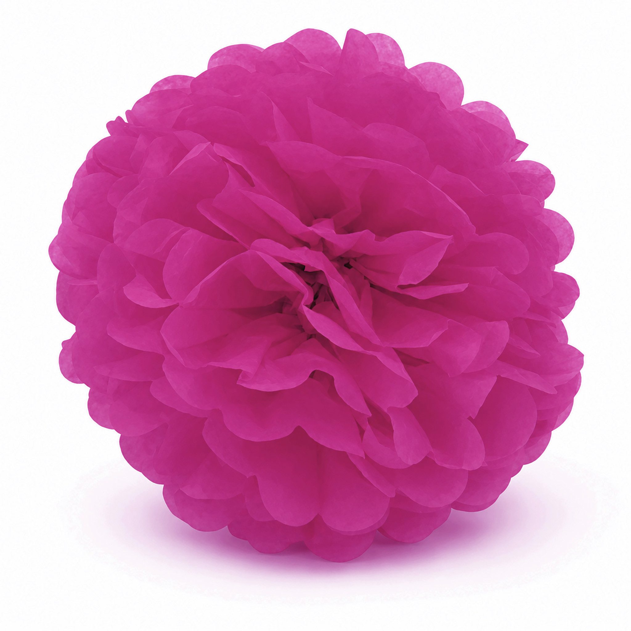 Creativery Pompon, Pompon 20cm Papier 1 Stück Fuchsia