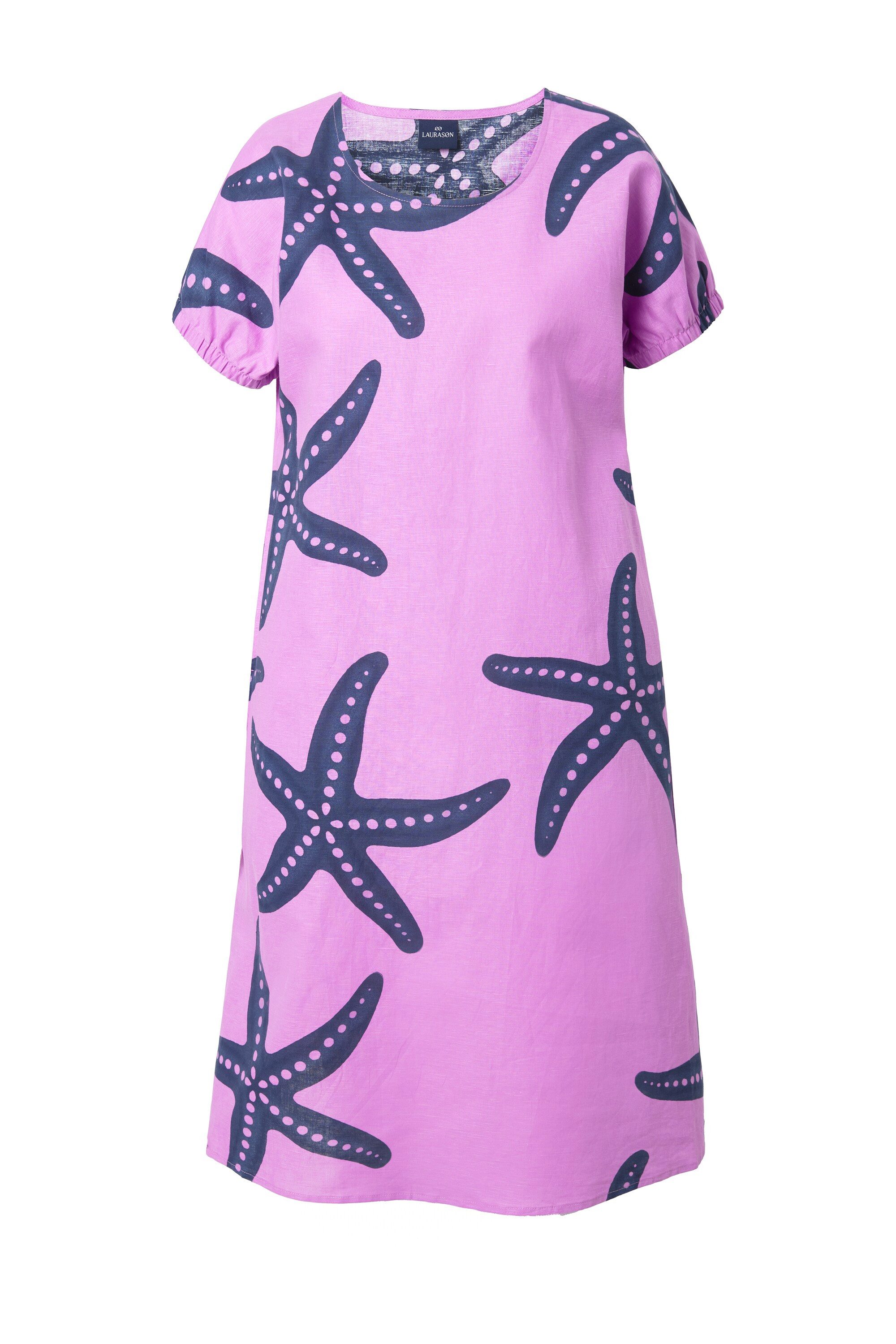Laurasøn Midikleid Leinenkleid 1/2 Arm Rundhalsausschnitt günstig online kaufen