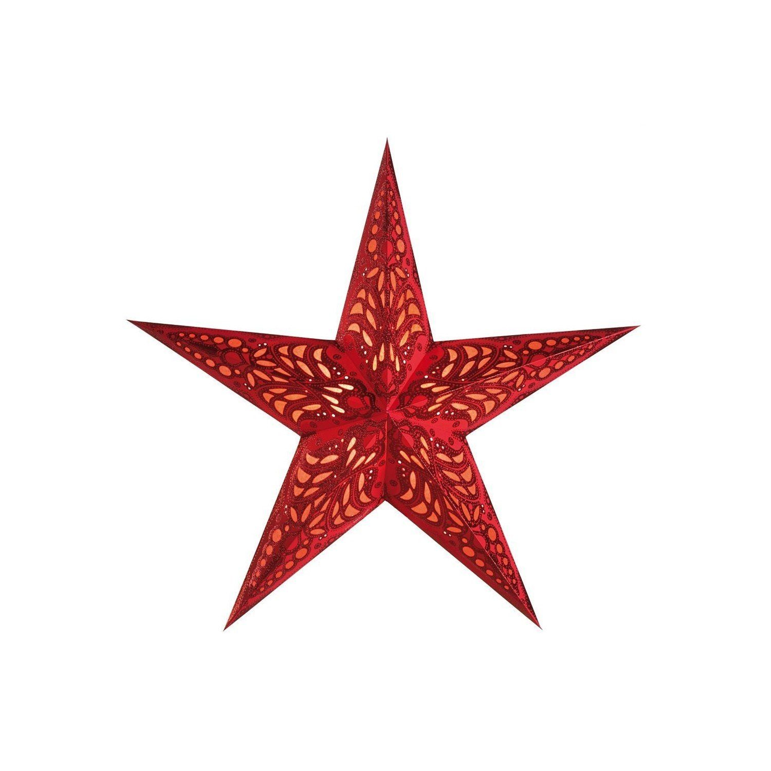mitienda Papiersterne Papierstern Geeta red M, Stern zum Aufhängen