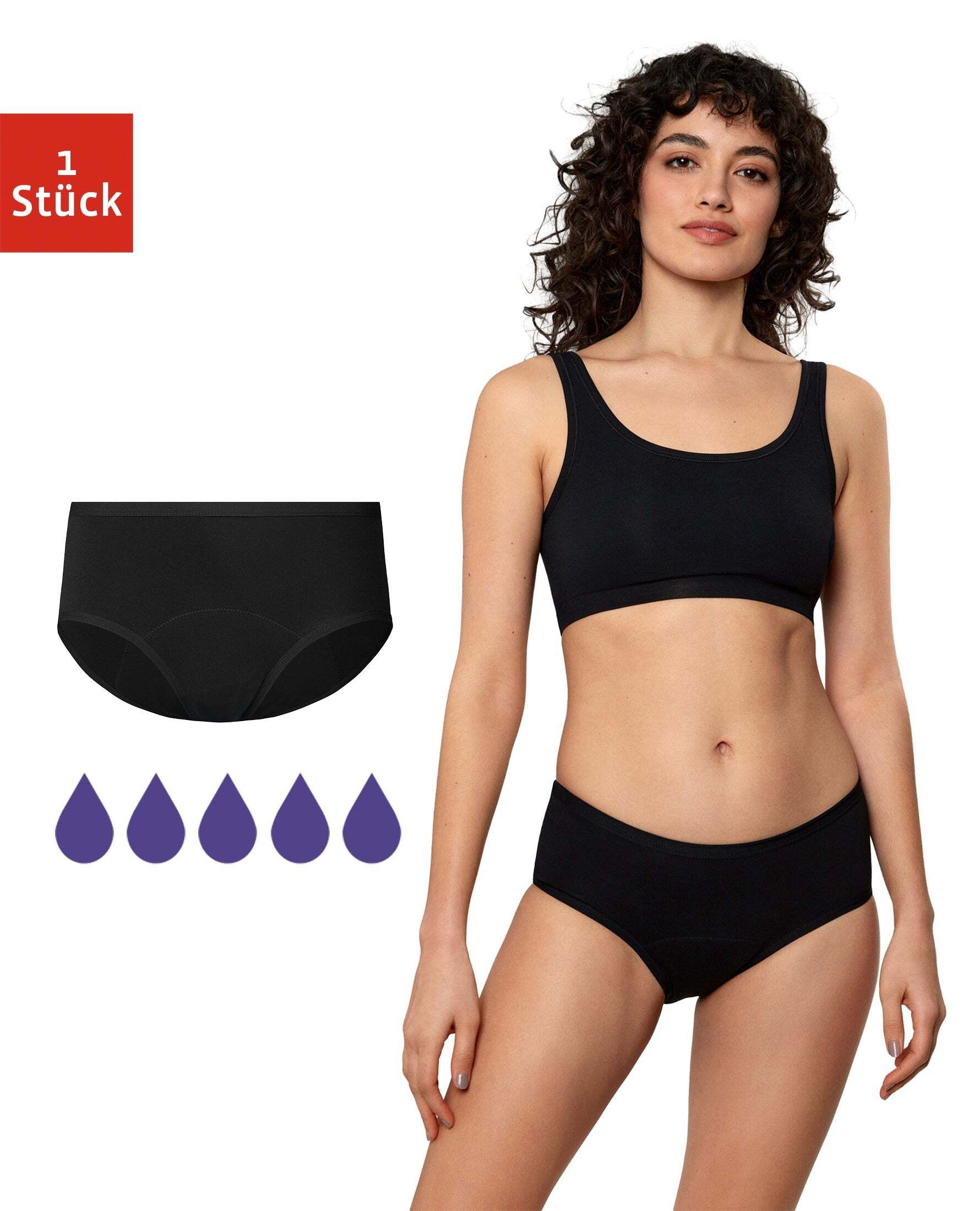 SNOCKS Periodenslip femtis by SNOCKS Period Panty - LENE Hipster (1-St) mit super starker Saugkraft für bis zu 6 Tampons