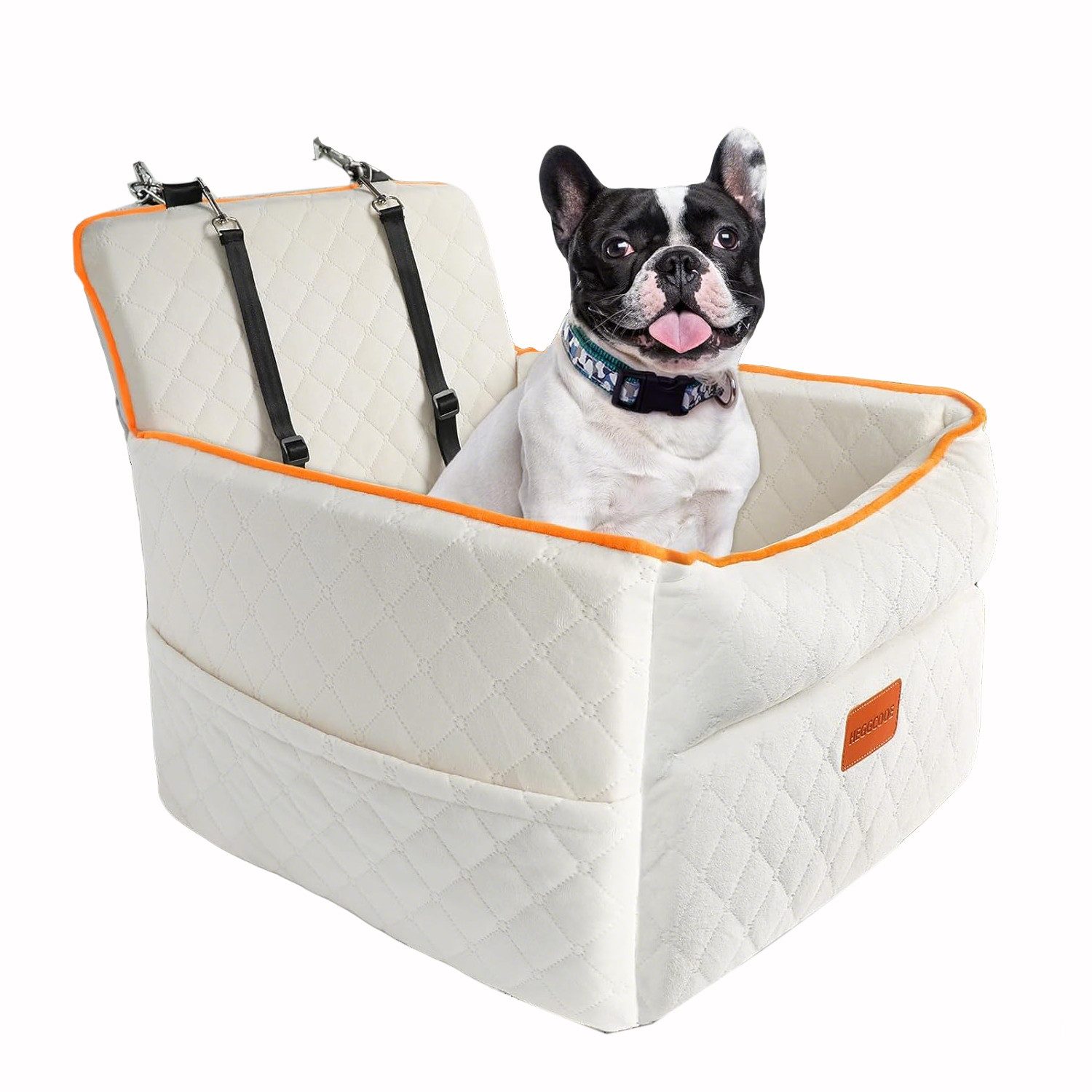 Ledander Hunde-Autositz Hundeautositz Hunde-Autositz für kleine und mittelgroße Hunde, Memory-Schaum Hunde-Autositz mit dickem Kissen bis 15,9 kg