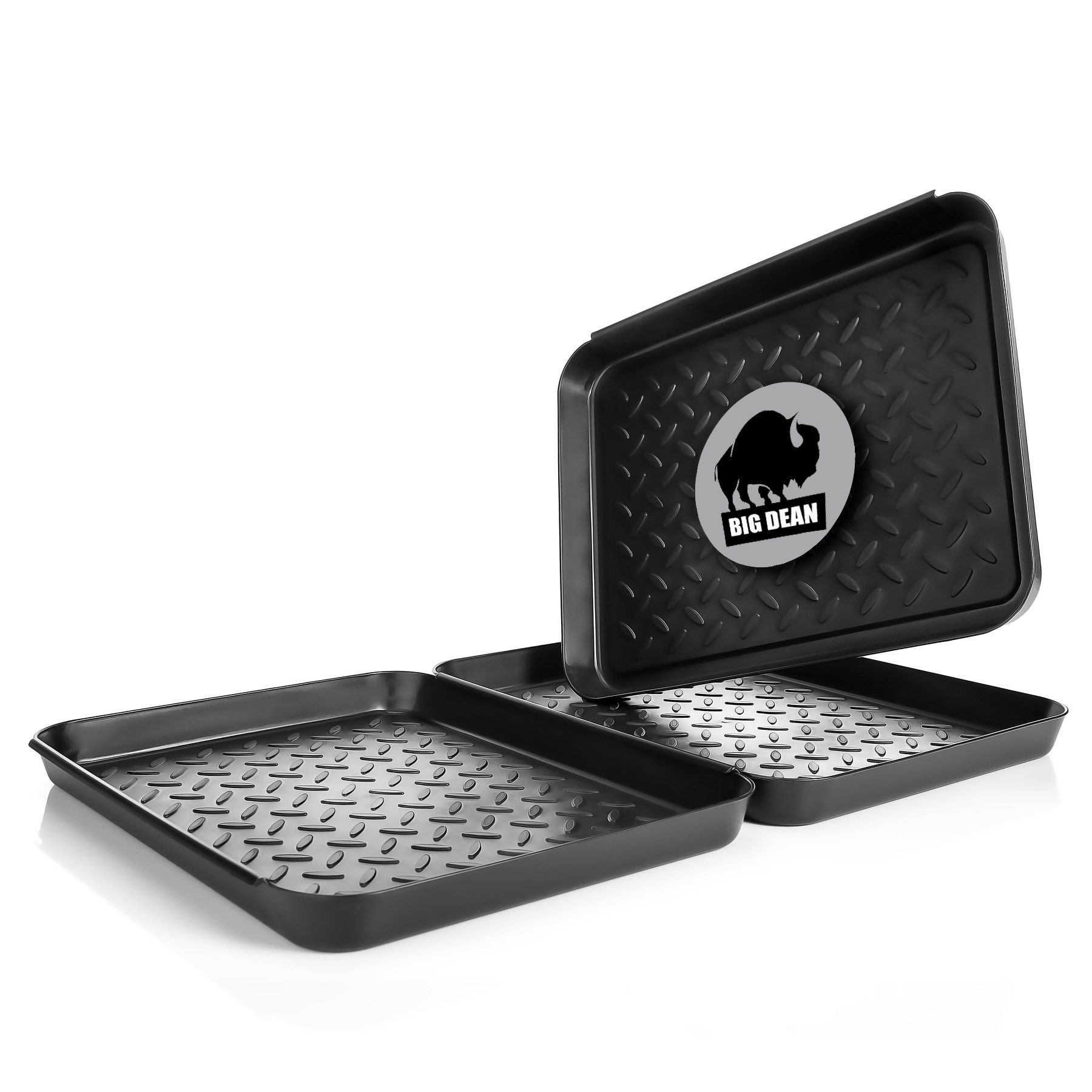 BigDean Blumentopf 3 Stück Schuhabtropfschale stapelbar in Anthrazit- Schuh günstig online kaufen