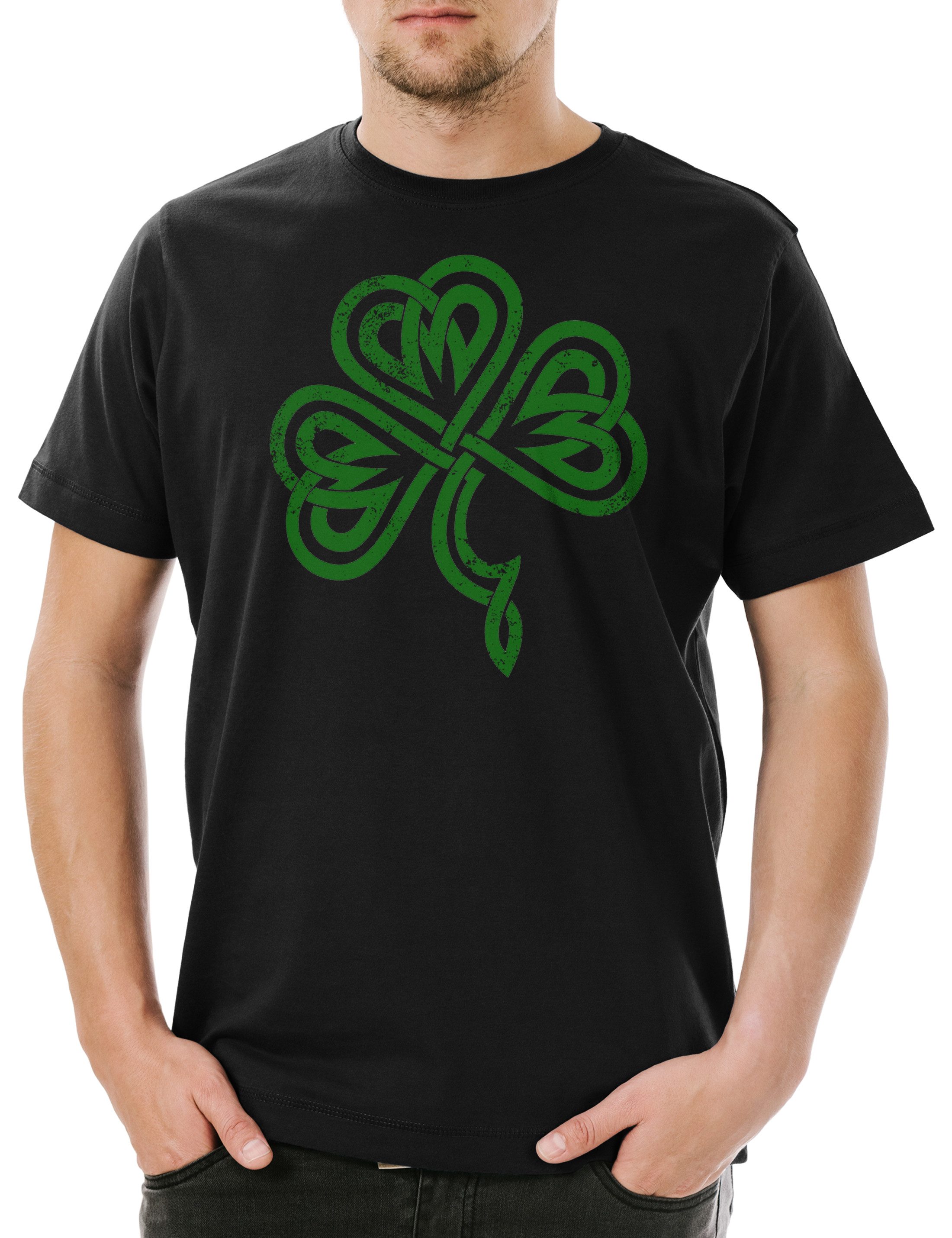 Print-Shirt Shamrock Irish Knot III Herren T-Shirt Cloverleaf Irland Ireland