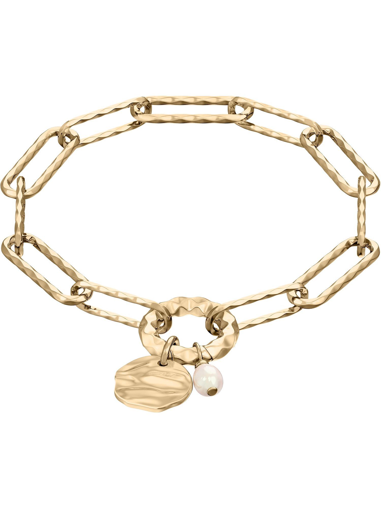 SKAGEN Edelstahlarmband Skagen Damen-Armband Metall Süßwasserperle