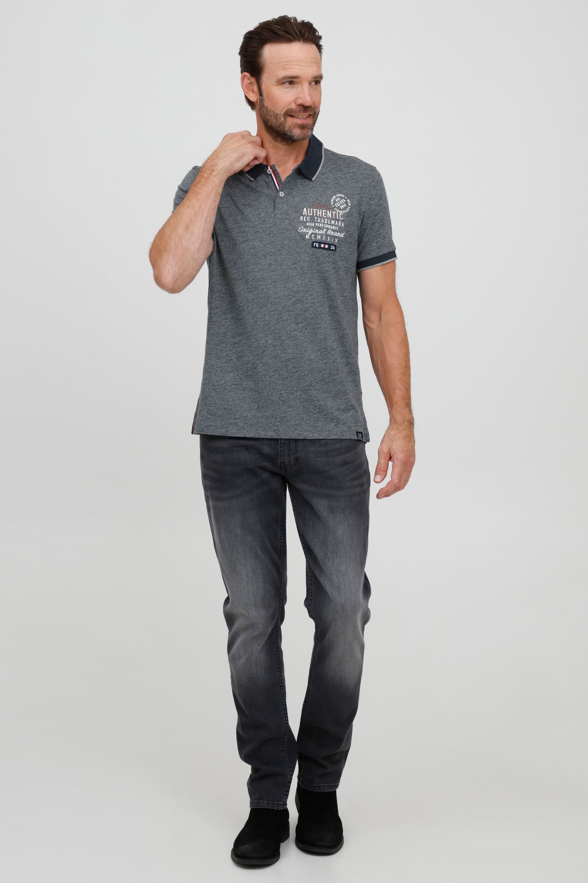 FQ1924 Poloshirt FQPetri Klassisches Poloshirt mit modernem Print günstig online kaufen