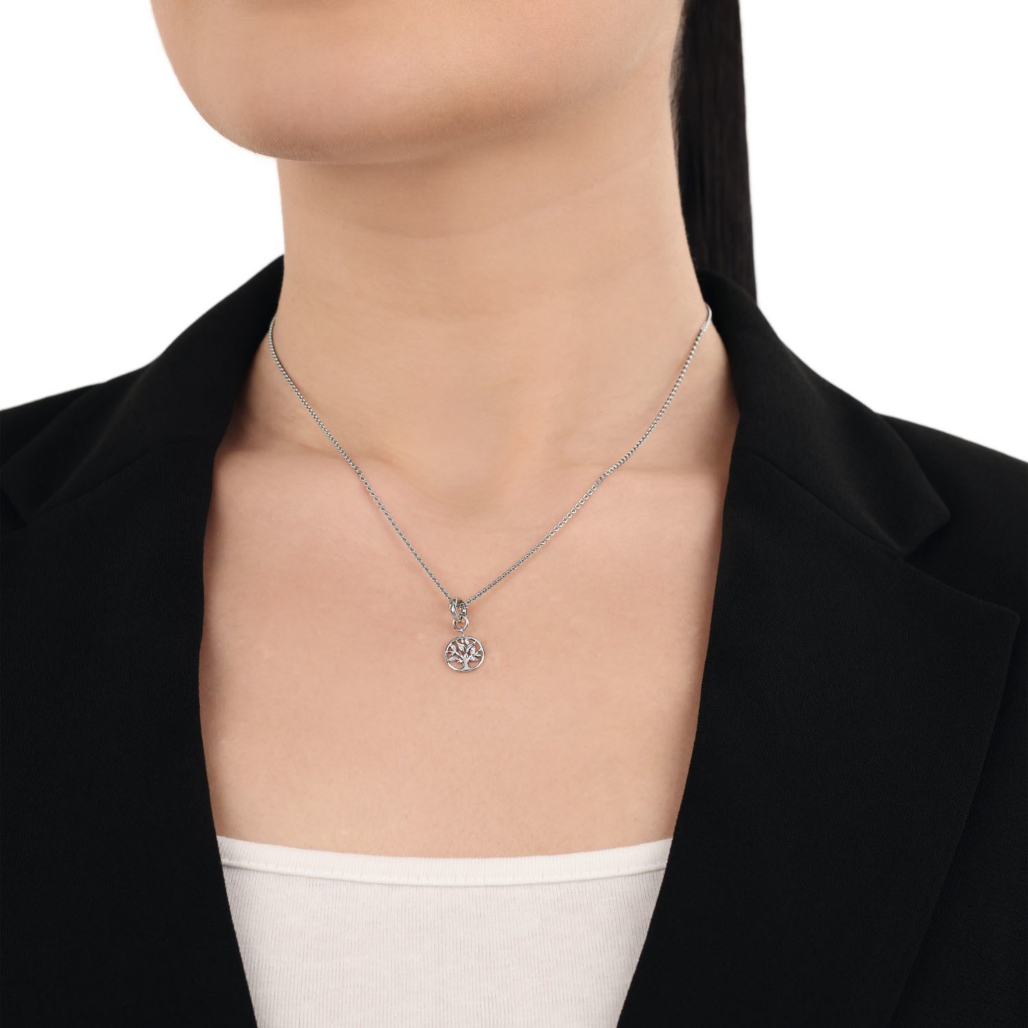 Amor Charm-Einhänger Lebensbaum, mit Zirkonia (synth)