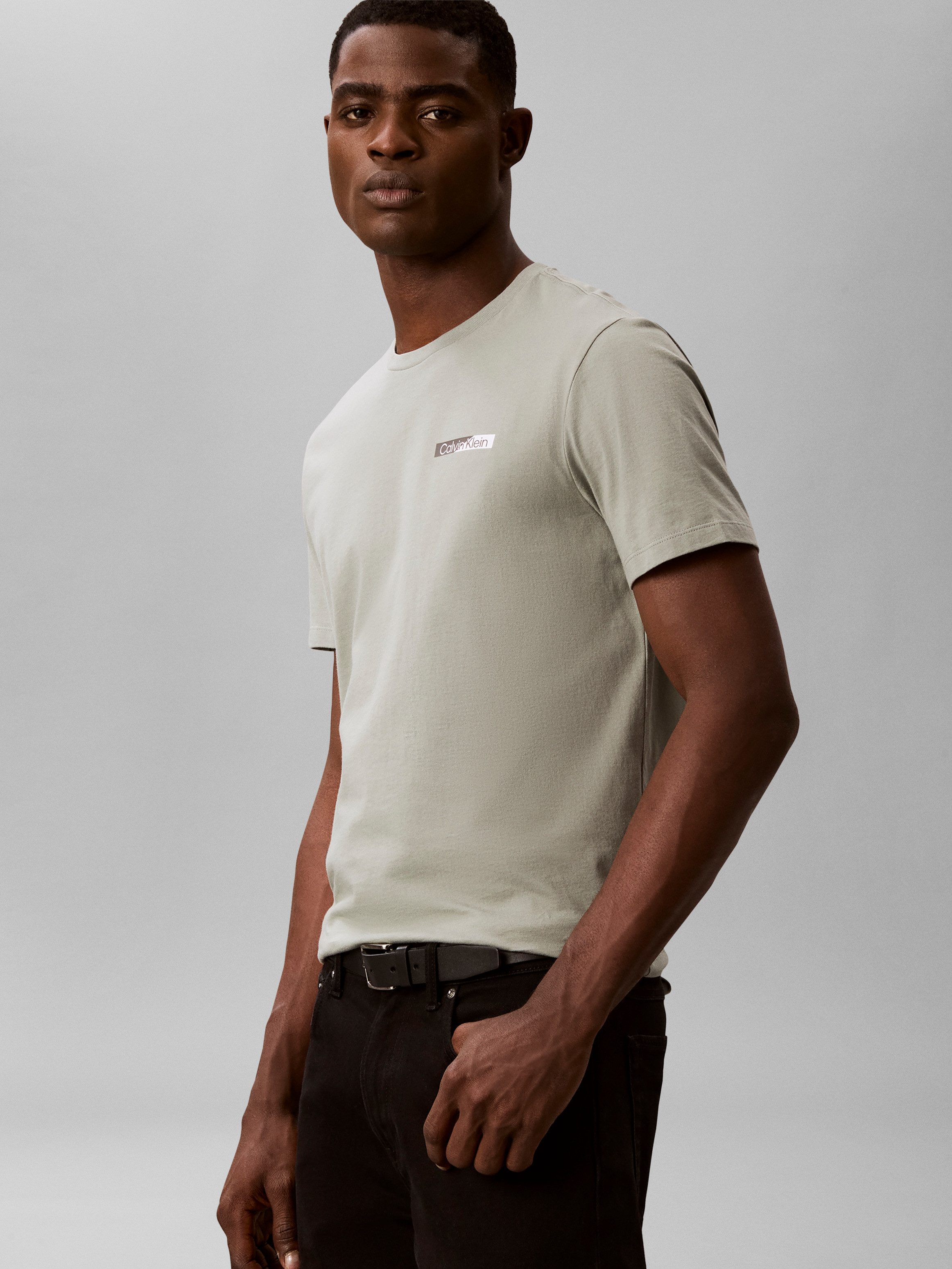 Calvin Klein T-Shirt reine Baumwolle, Regular Fit, Brust- und Rückendruck