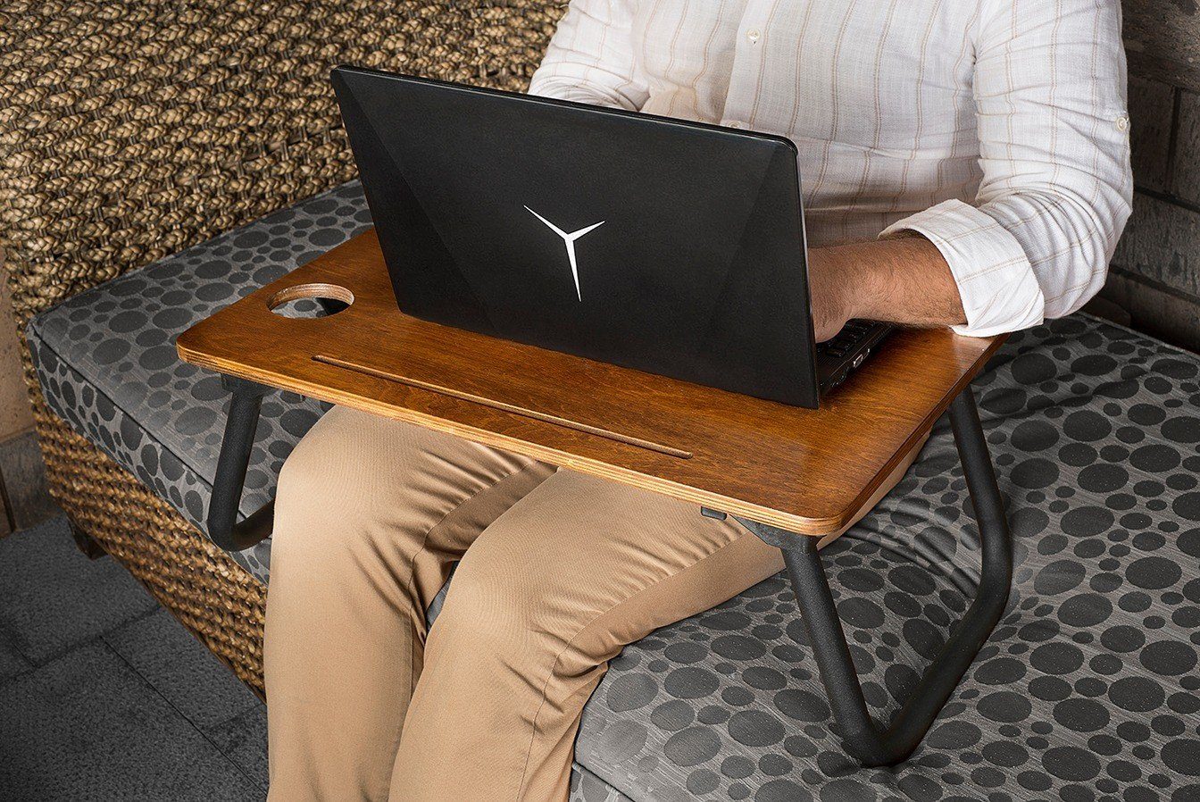 Skye Decor Couchtisch Laptop SehpaVLV,Schwarz, 45x60x20 cm, 100% Birkenbaum