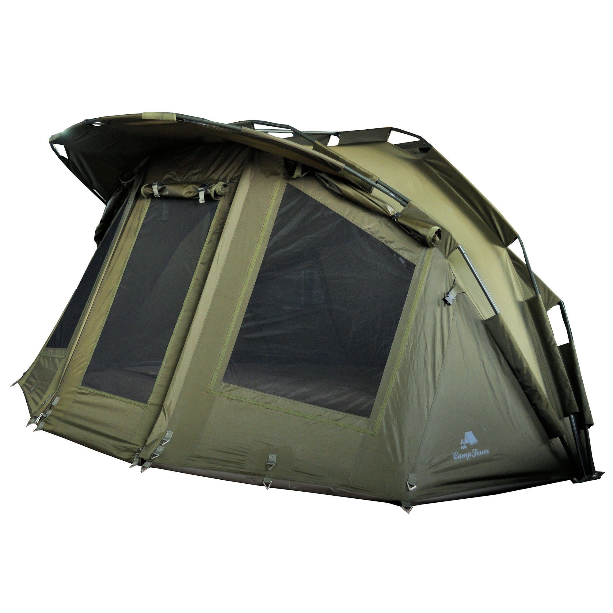 CampFeuer Angelzelt "Storm", 2 Mann Karpfenzelt, Bivvy, 3.000 mm Wassersäule, Personen: 2