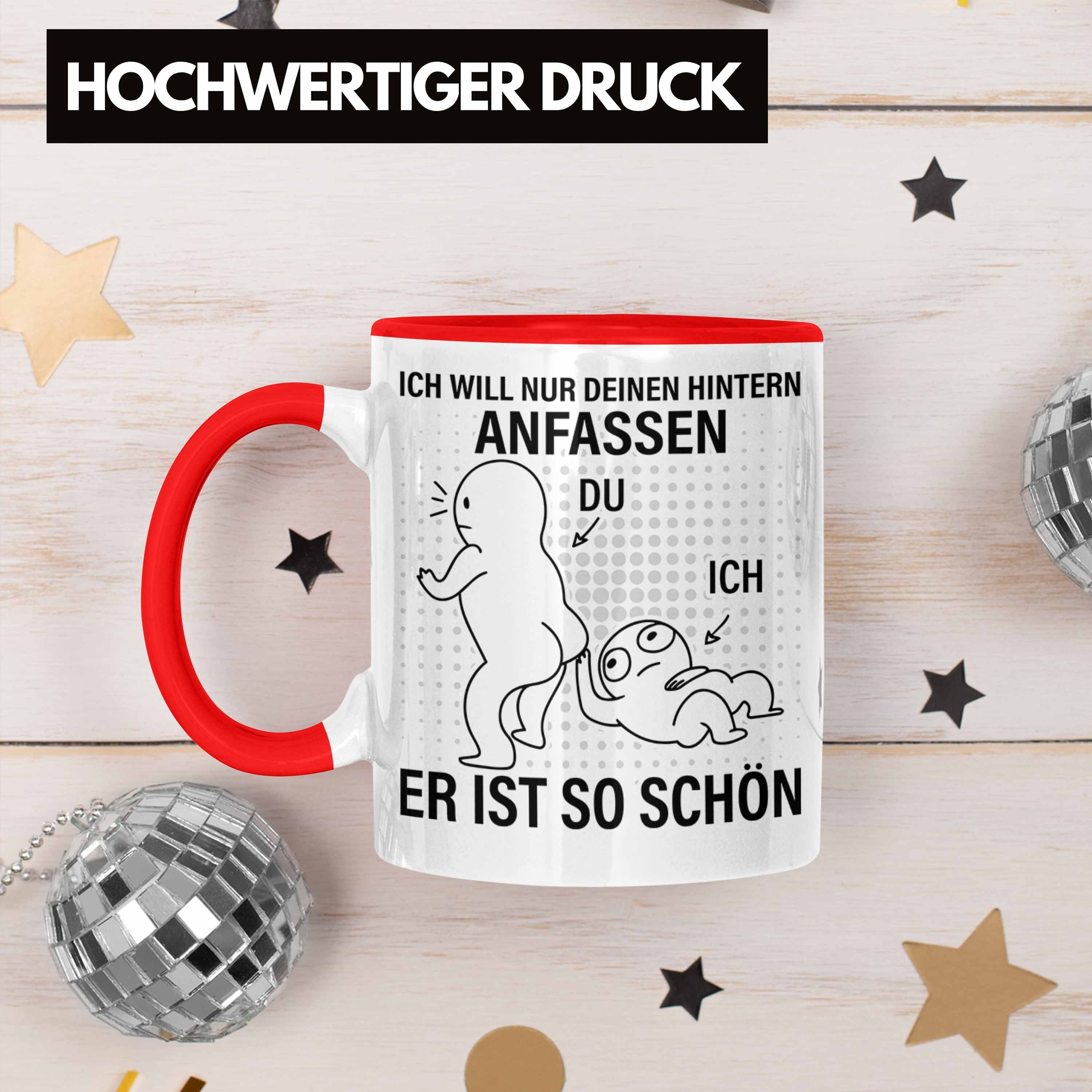 Trendation Tasse Trendation - Valentinstag Tasse Geschenk Freundin Hintern Anfassen Lus