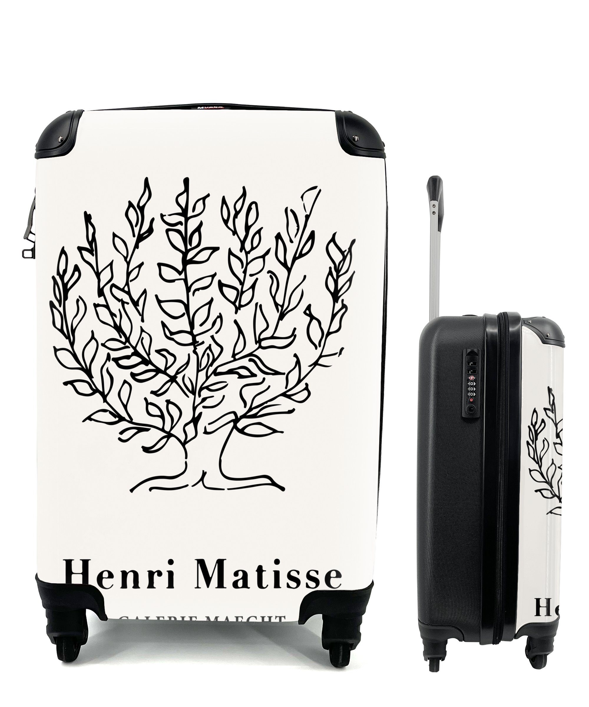 MuchoWow Handgepäckkoffer Matisse - Baum - Natur - Alte Meister, 4 Rollen, Reisetasche mit rollen, Handgepäck für Ferien, Trolley, Reisekoffer