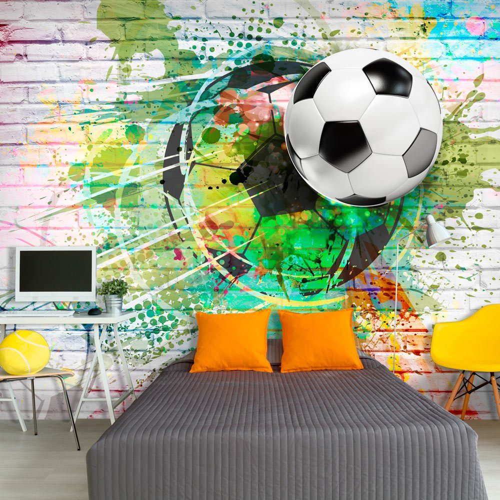 KUNSTLOFT Vliestapete Colourful Sport 1x0.7 m, halb-matt, lichtbeständige Design Tapete