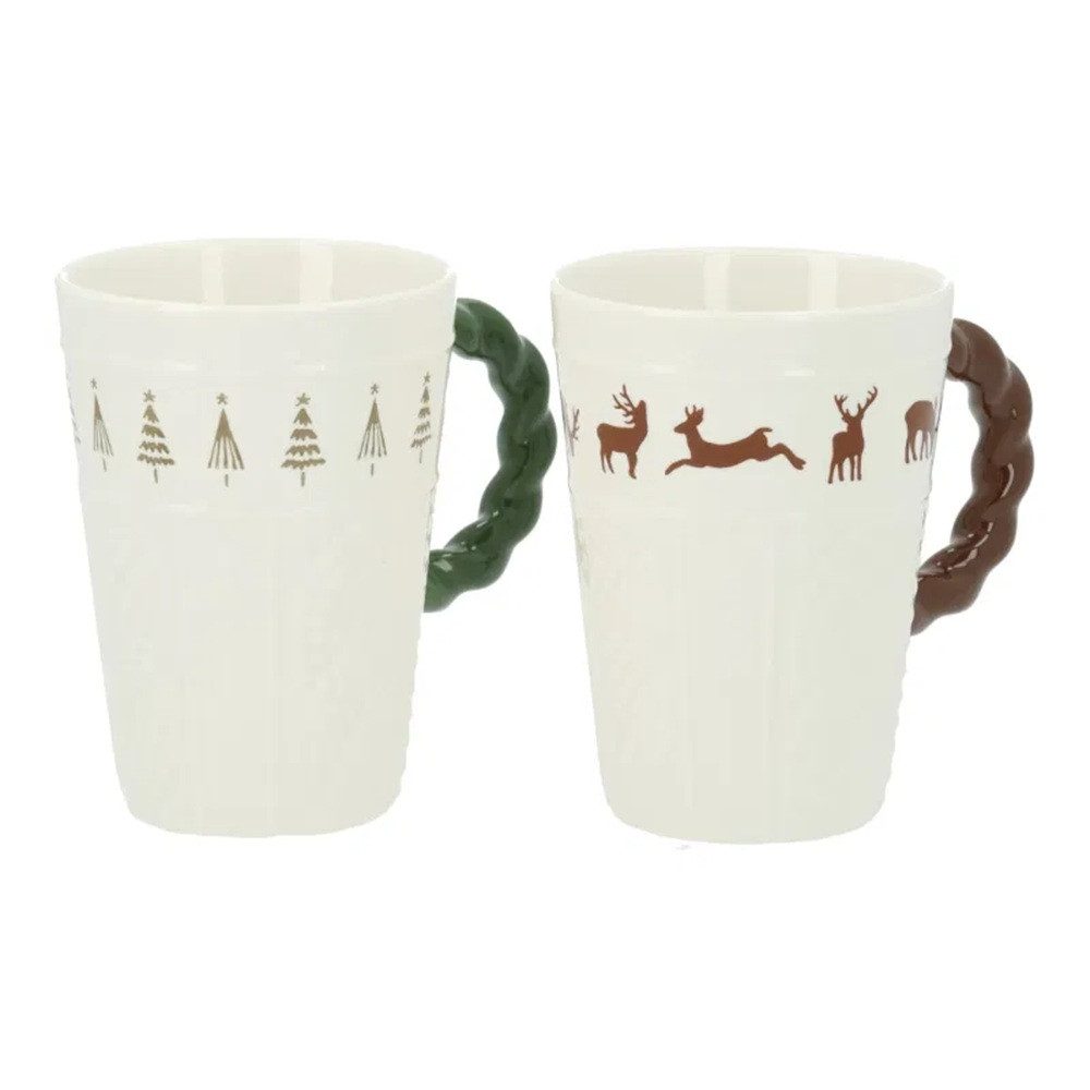 G. Wurm GmbH + Co. Kommanditgesellschaft Tasse Wurm Becher Weihnachten, weiß, sort.2, 12x11x8cm, WURM-10047216