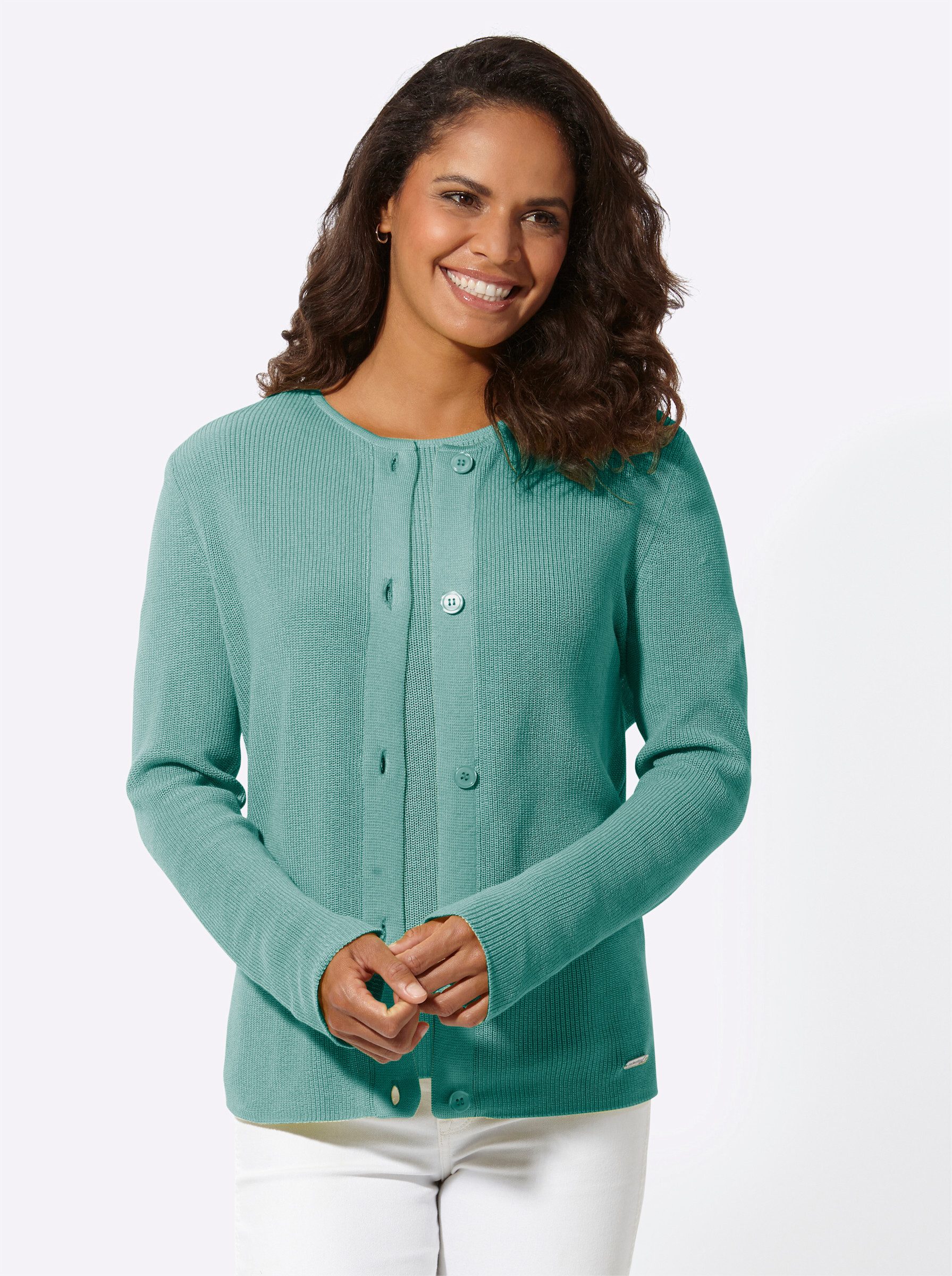 Witt Strickjacke Twin-Set, Set aus Strickjacke und Halbarm-Pullover