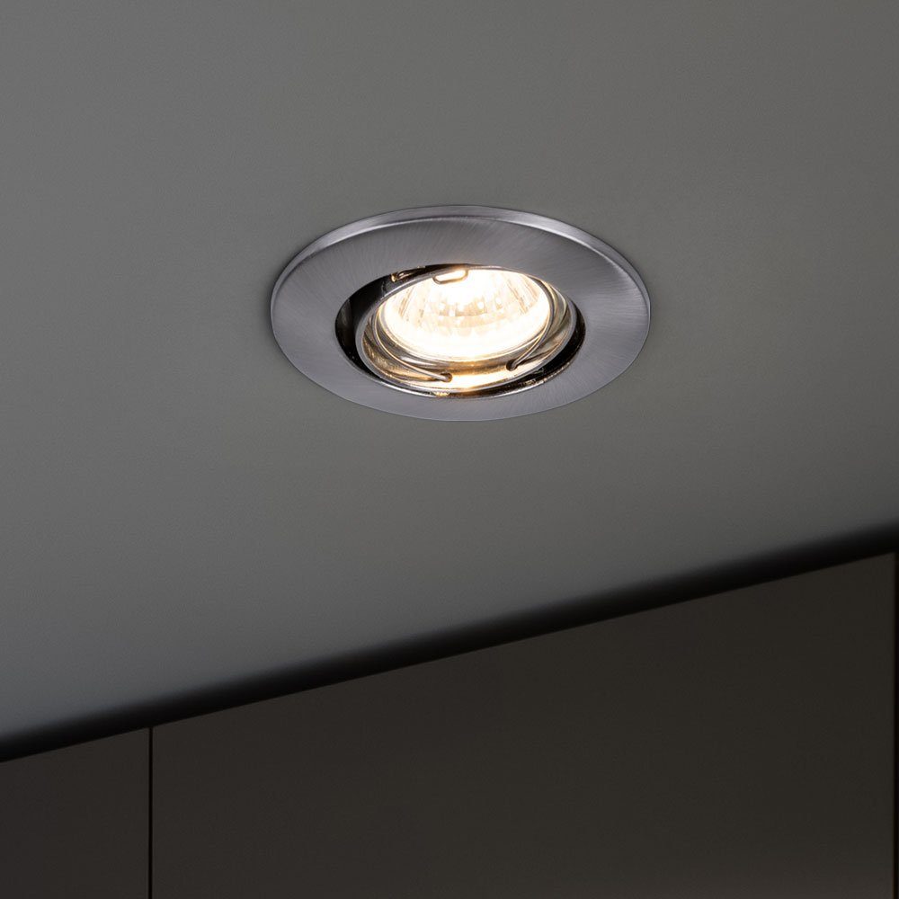 Spot Einbaustrahler, Lampen inklusive, rund Leuchtmittel Leuchten Einbaustrahler Warmweiß, Set 6er Beleuchtung Paulmann LED Wohnraum