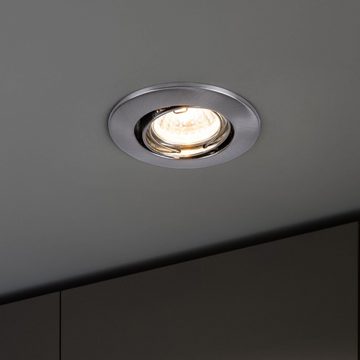 Paulmann LED Einbaustrahler, Leuchtmittel inklusive, Warmweiß, 6er Set Einbaustrahler rund Wohnraum Beleuchtung Spot Lampen Leuchten