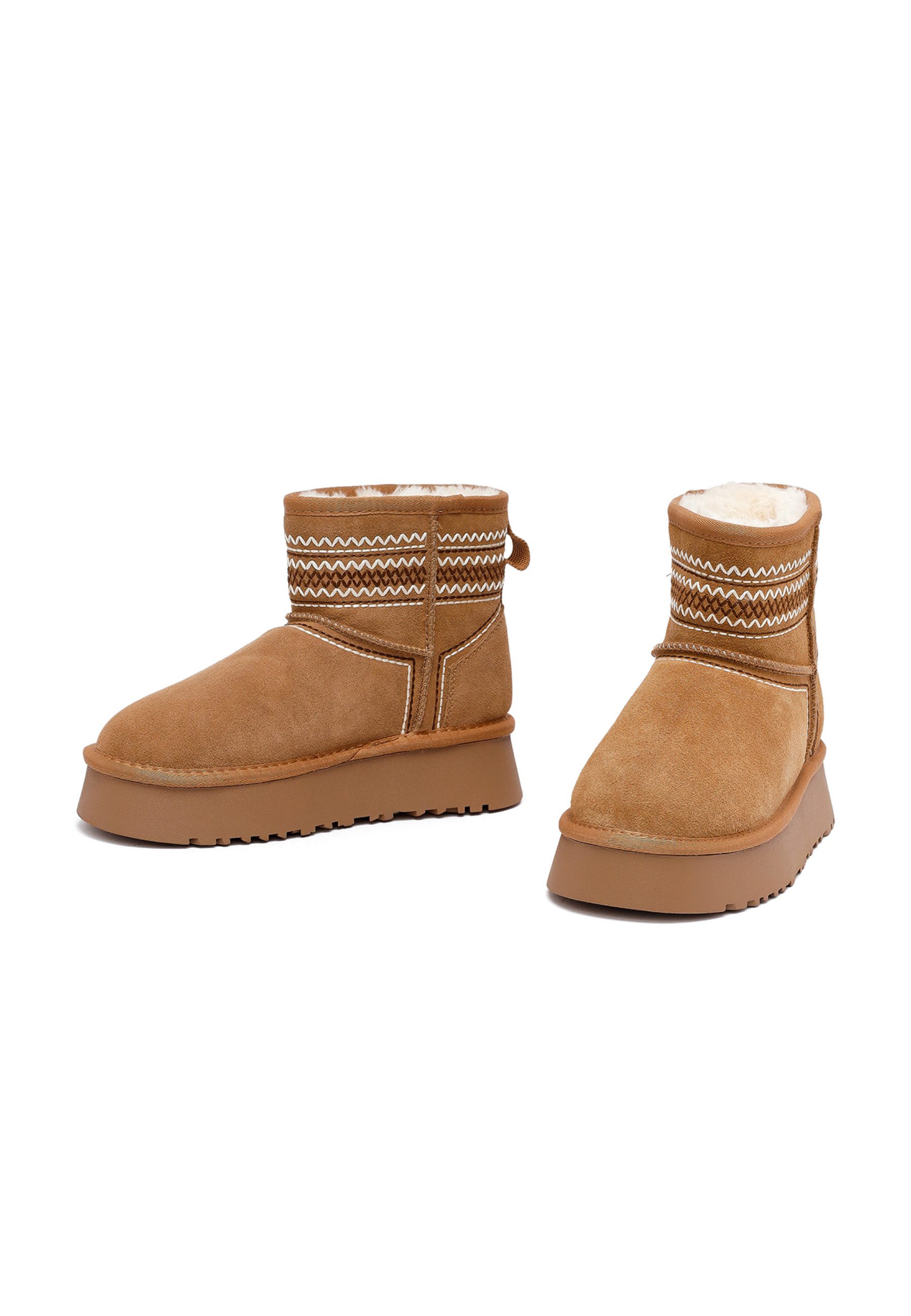 Derimod Teddy-Stiefel aus Veloursleder Ankleboots