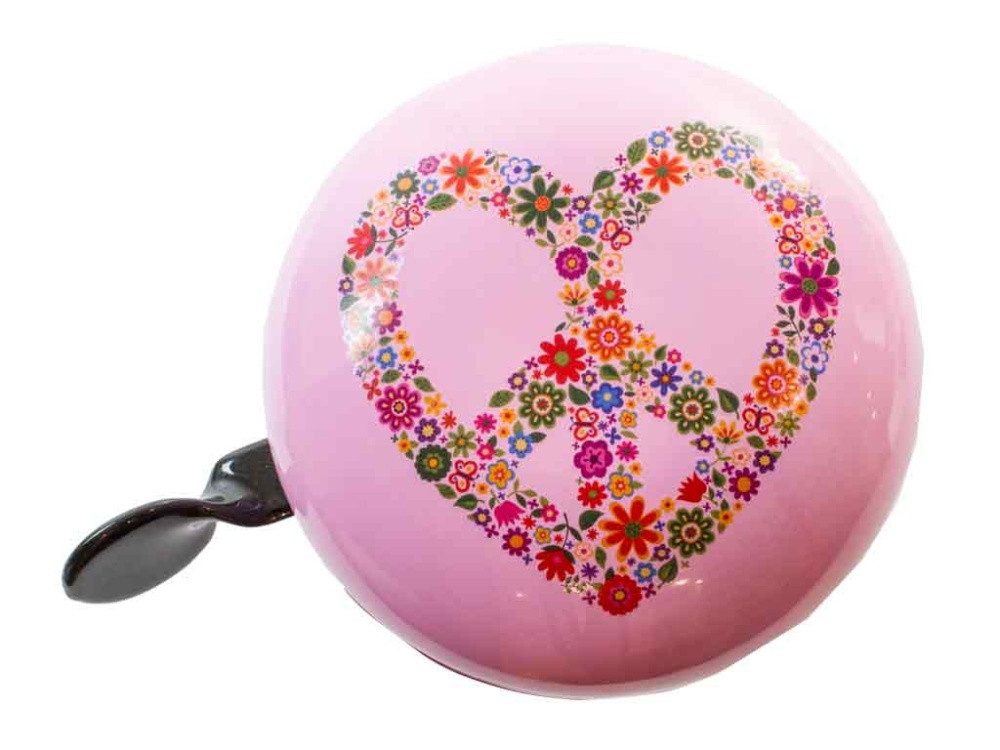 Fahrradklingel beBell Ding Dong „Heart Peace“, XXL Ø 80mm