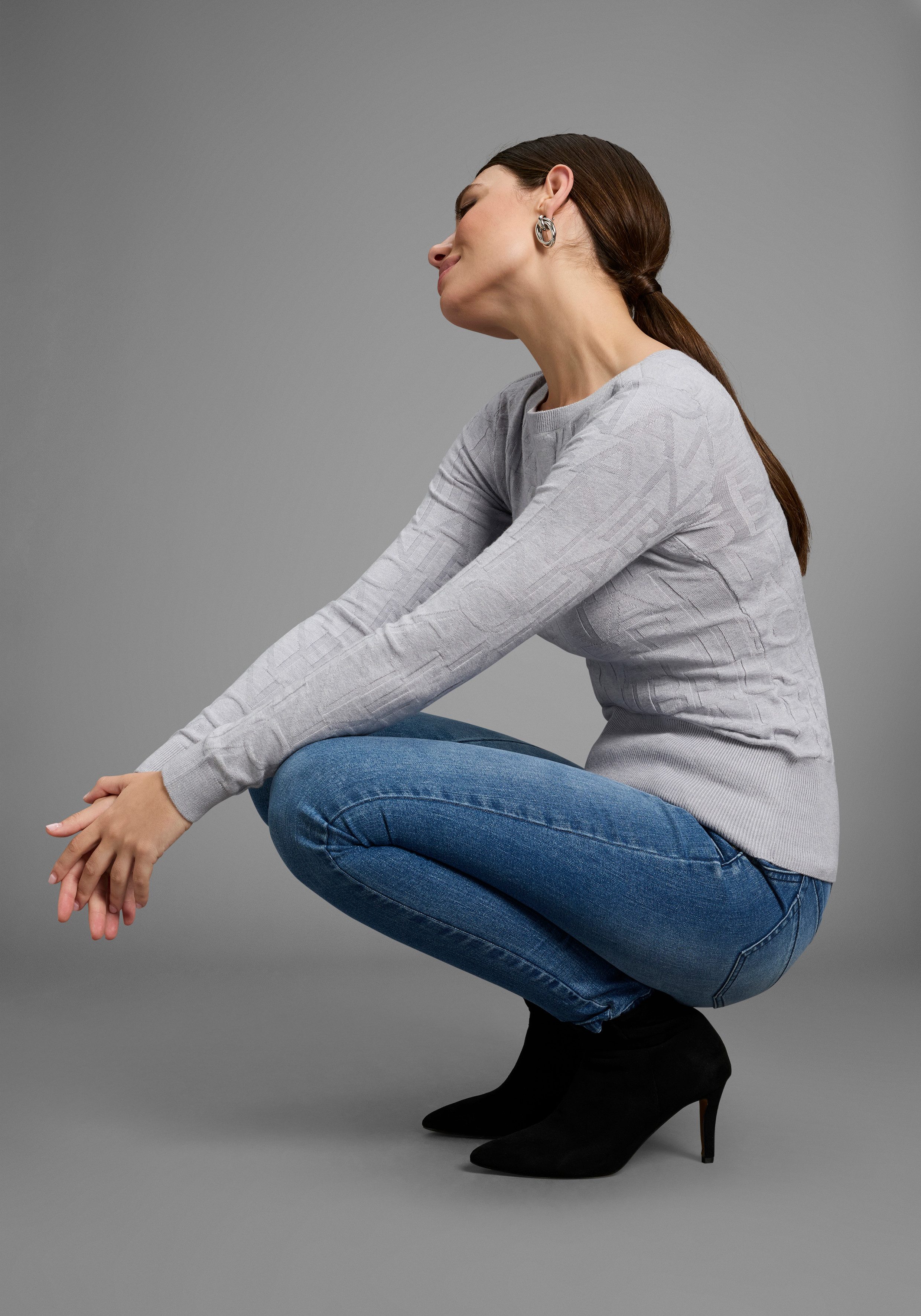Bruno Banani Strickpullover mit Marken-Strickmuster - günstig online kaufen