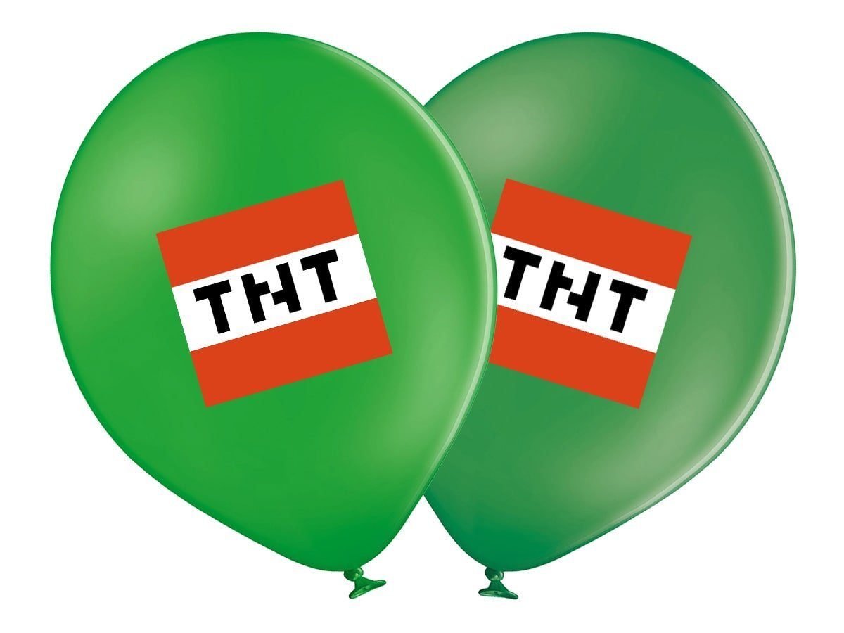 Festivalartikel Luftballon MINECRAFT BALLONS TNT LUFTBALLONS GEBURTSTAG LUFTBALLON SET 6 Stk