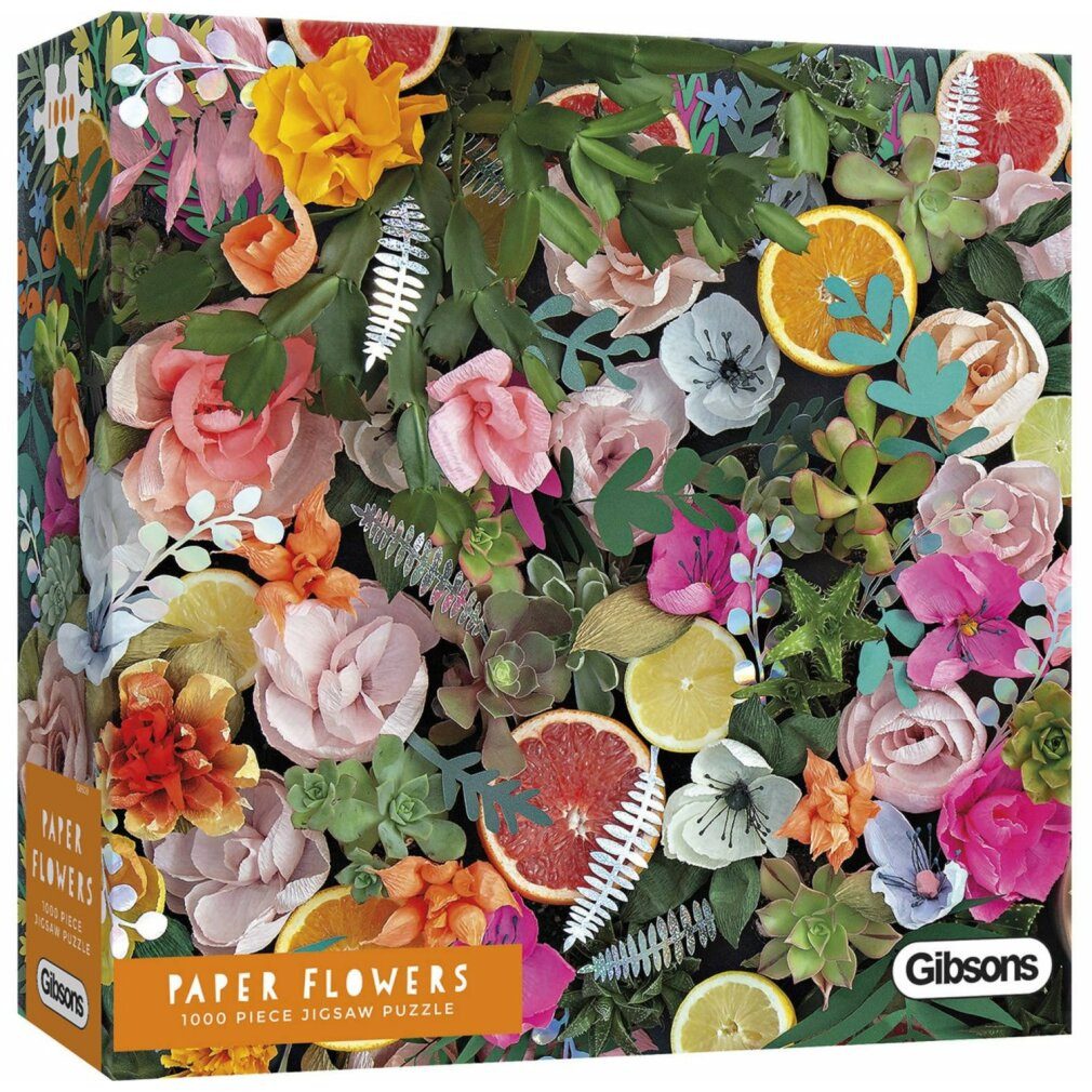 GIBSONS Puzzle Papier Blumen Puzzle 1000 Teile, Puzzleteile