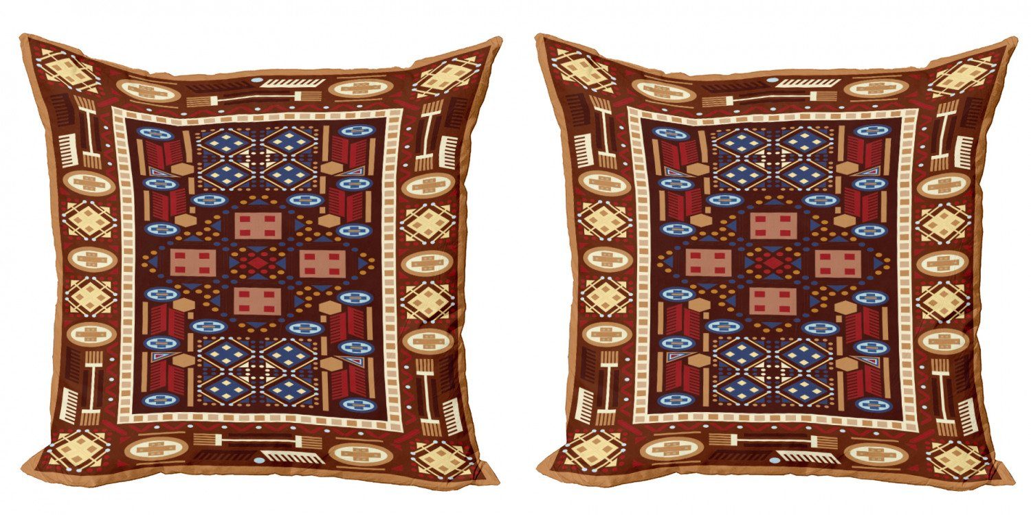 Doppelseitiger Entwurf Rhombus afghanisch Stück), Digitaldruck, Modern (2 Kissenbezüge Abakuhaus Oriental Accent
