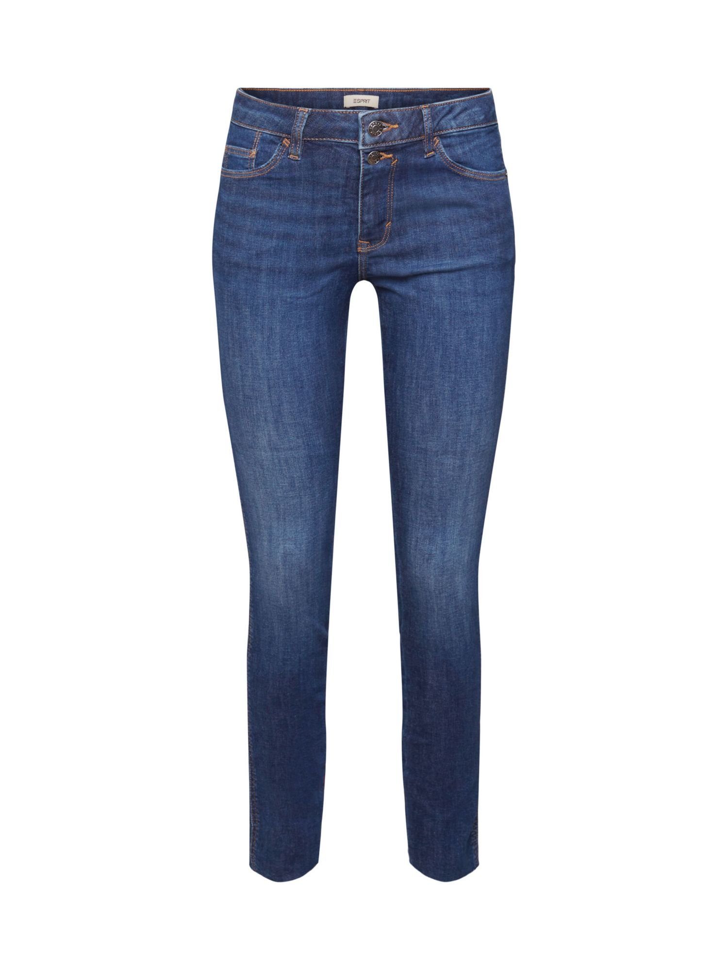 Esprit Stretch-Jeans Stretchige High-Rise-Jeans im Skinny Fit BLUE LIGHT WASHED