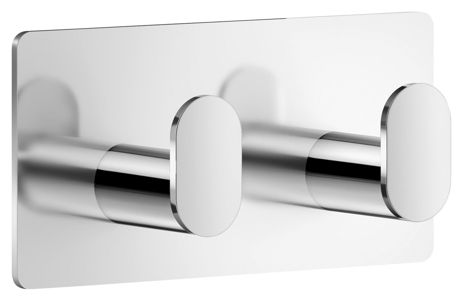 Smedbo Handtuchhaken BK456 CUBE, Edelstahl, selbstklebend, verchromt, (1-St), B 9,6 cm, H 4,8 cm