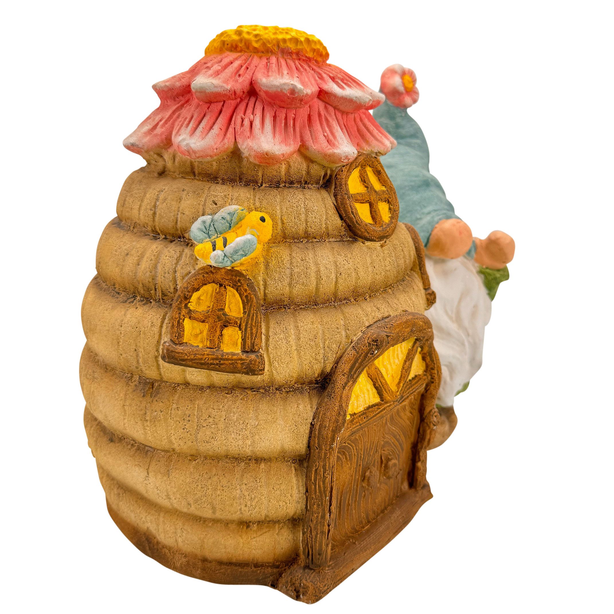 Online-Fuchs Gartenfigur - großer Gartenzwerg mit Bienenstock für draußen - günstig online kaufen