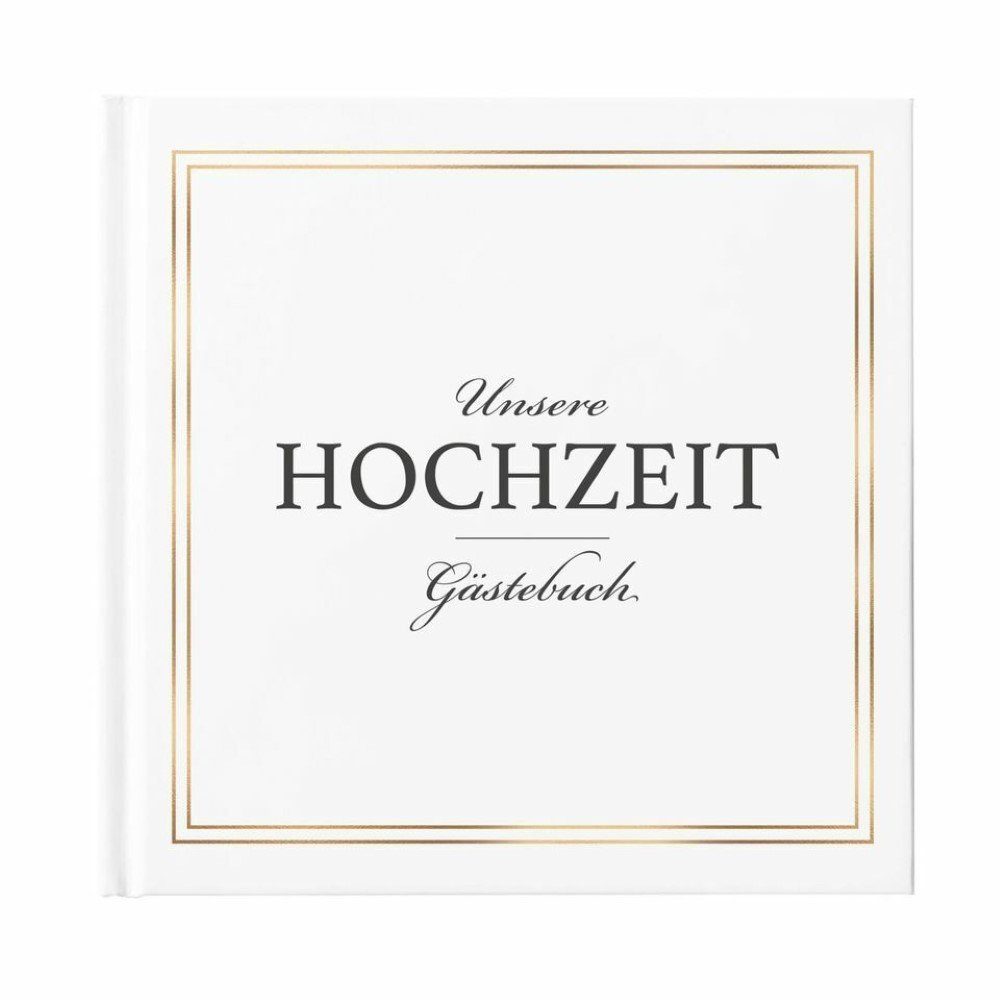 bigdaygraphix Notizbuch Eleganzquadrat 22x22cm: Leeres Gästebuch, Exklusives Design für stilvolle Erinnerungen.