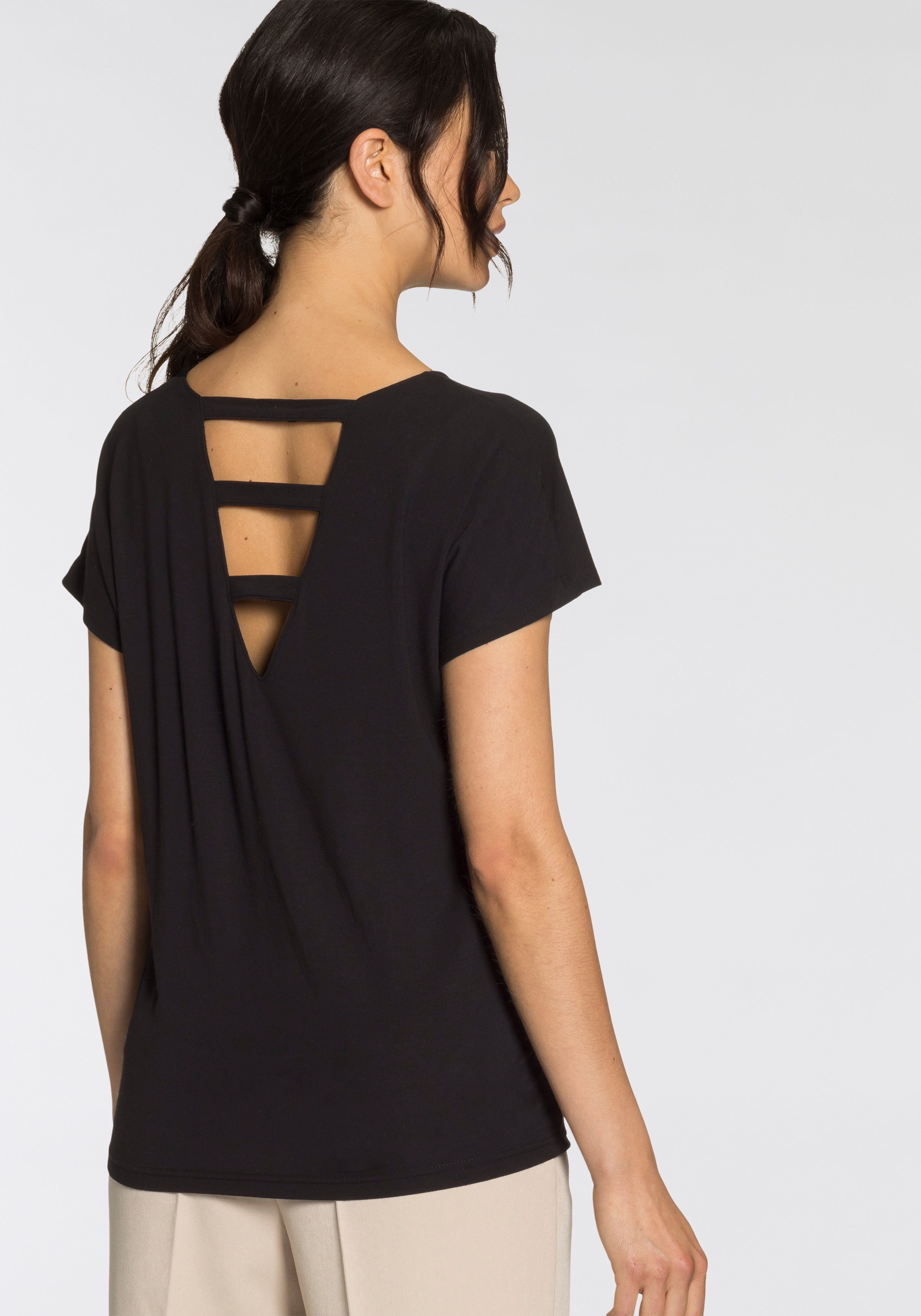Laura Scott Oversize-Shirt mit besonderem Rückenausschnitt