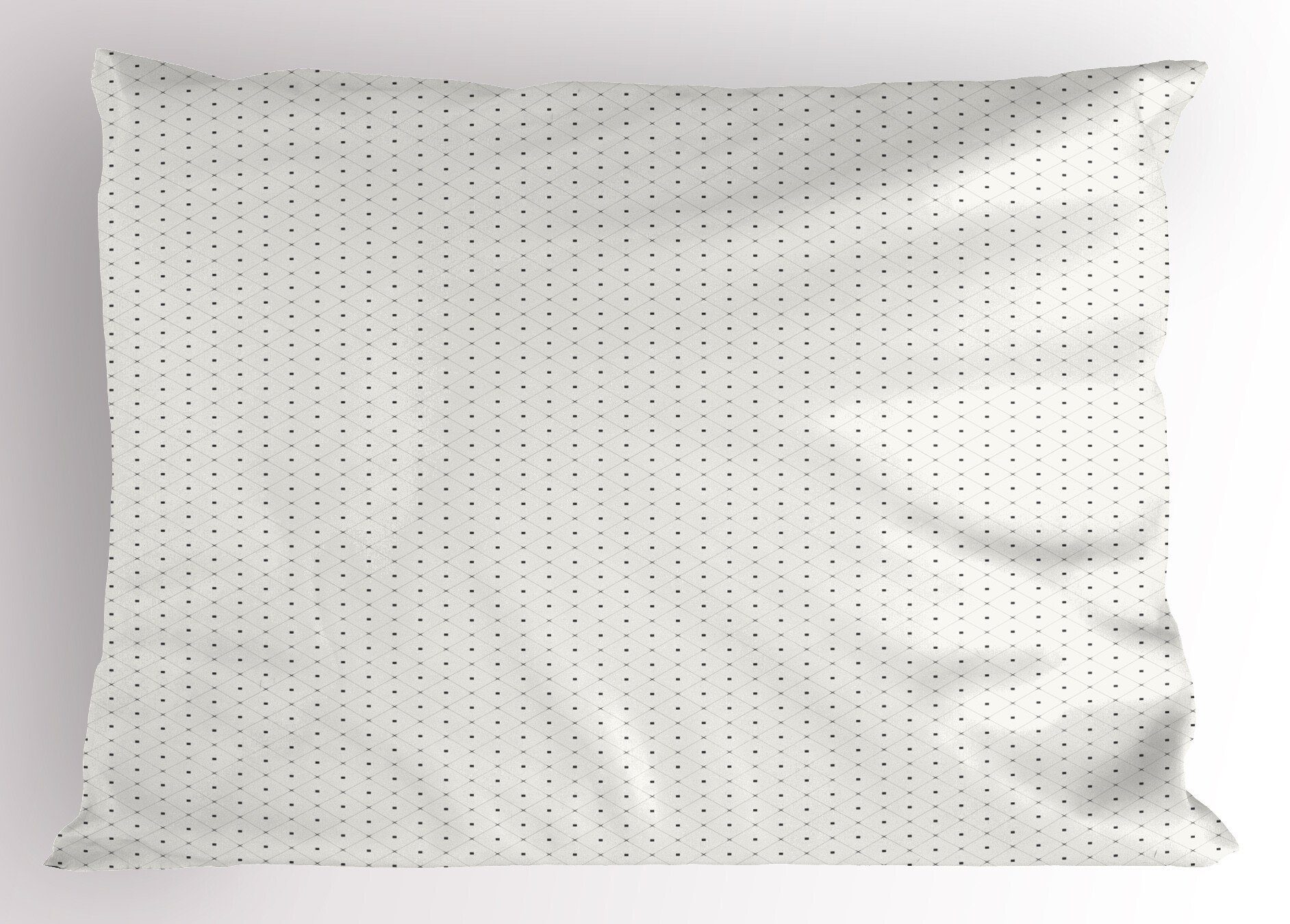 Kissenbezüge Dekorativer (1 Kopfkissenbezug, Thin Standard Line Stück), Minimal Rhombus geometrische Size Gedruckter Abakuhaus
