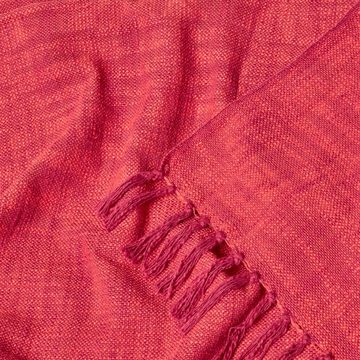 Plaid Überwurf Nirvana, 100% Baumwolle, rot, 150 x 200 cm, Homescapes