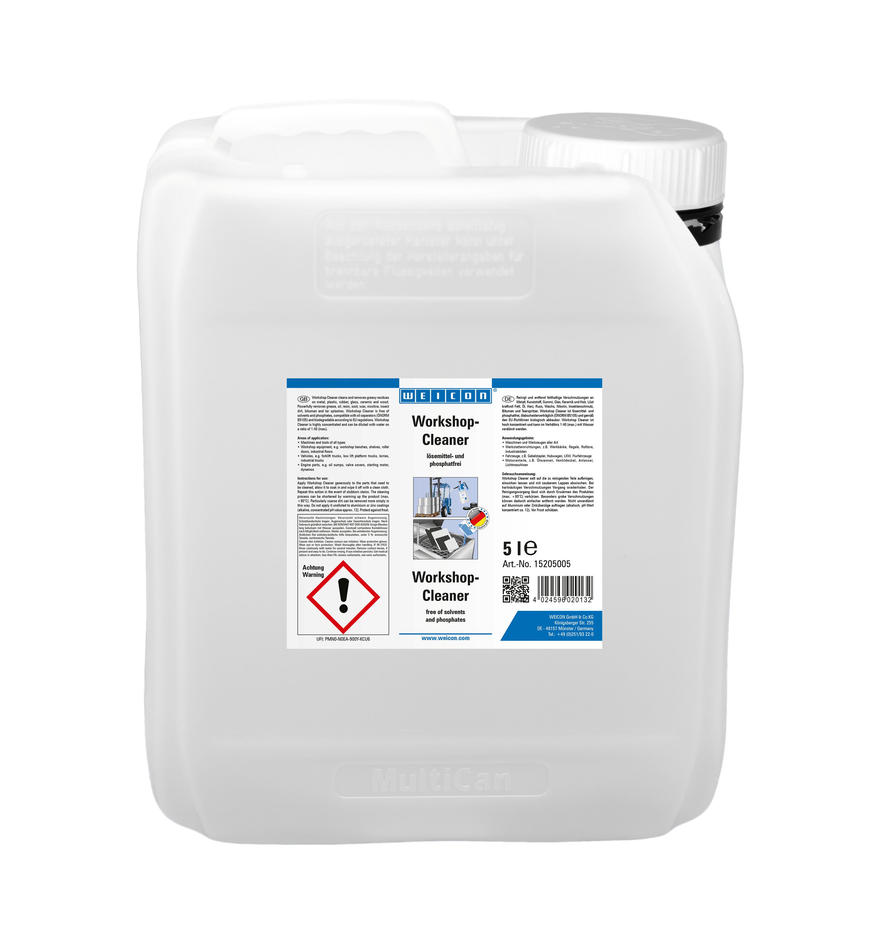 Workshop Cleaner, lösemittelfreier Universalreiniger, blau Flüssigreiniger