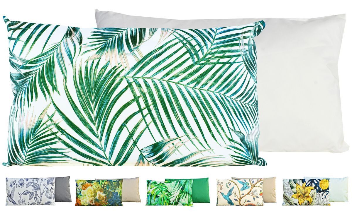 JACK Dekokissen Outdoor Lounge Kissen 30x50cm Motiv inkl. Füllung, mit Lotus-Effekt, Robust, Strapazierfähig, für Innen & Außen geeignet