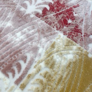 Teppich Karierter Wollteppich in Rot Creme und Bunt, Teppich-Traum, rechteckig