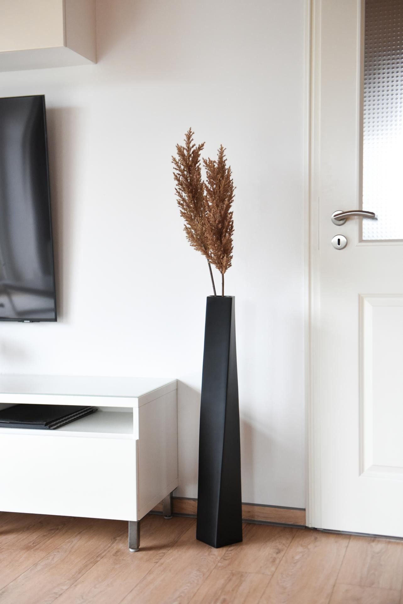 VIVANNO Bodenwindlicht Fiberglas HYDRON Säule - Schwarz Matt (1 St), 11x11x günstig online kaufen