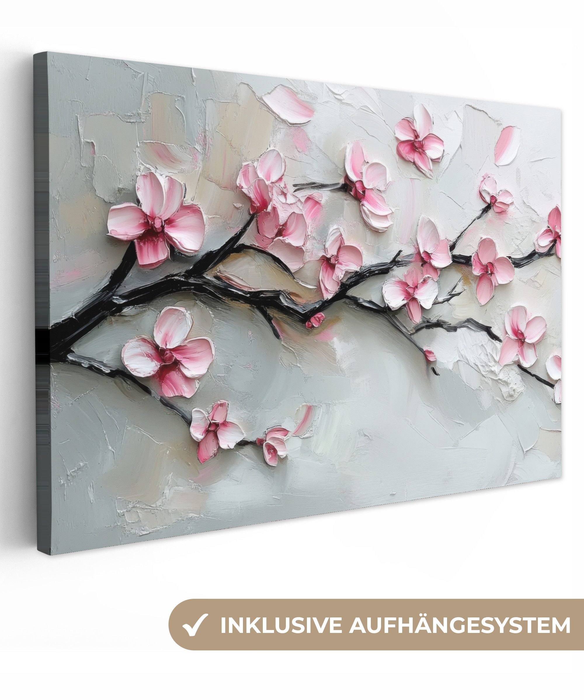 OneMillionCanvasses® Leinwandbild Blüte - Künstlerisch - Rosa - Sakura, Fot günstig online kaufen